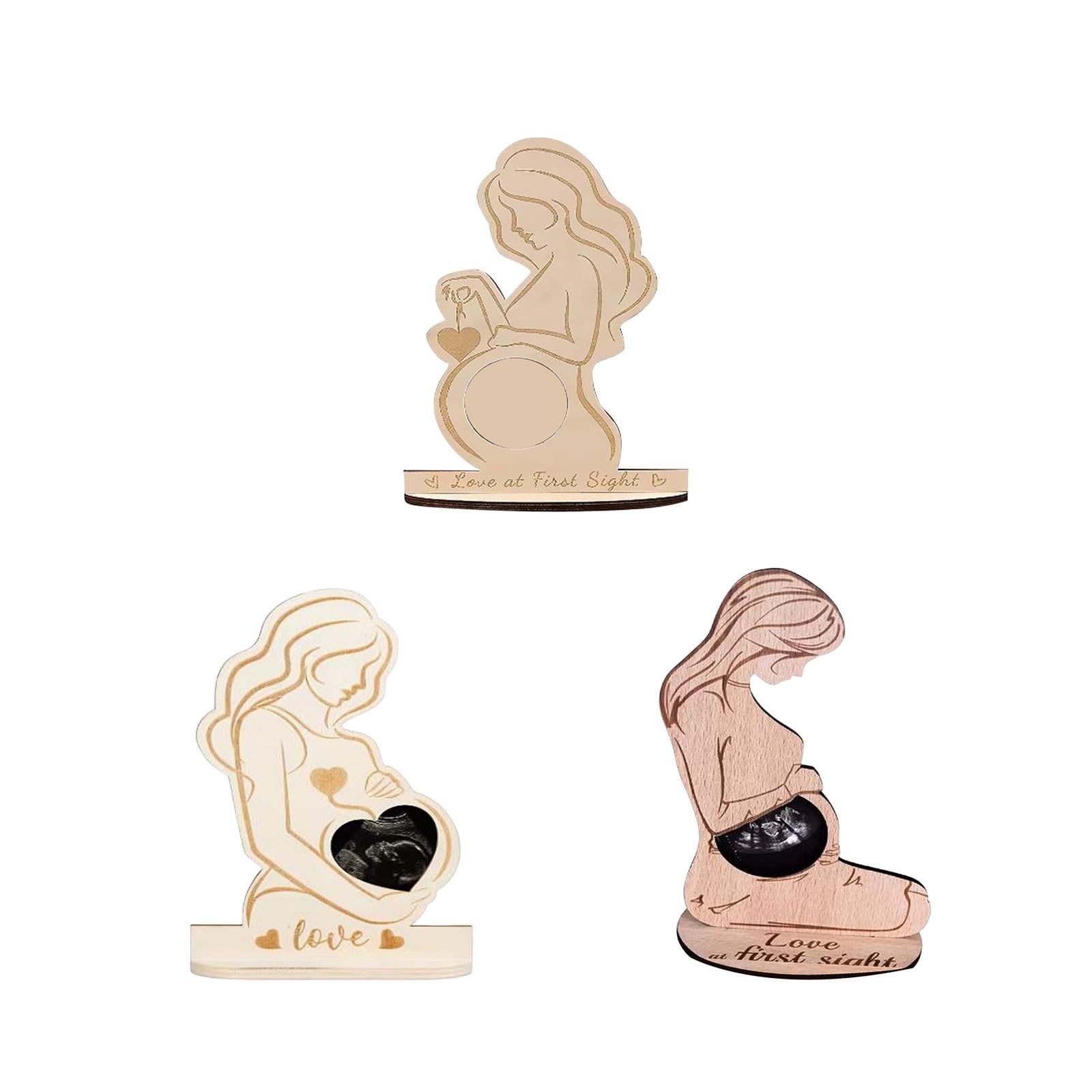 Baby scan Photo Frames Wooden Photo Frame for Grandparents Expecting Parents Style A