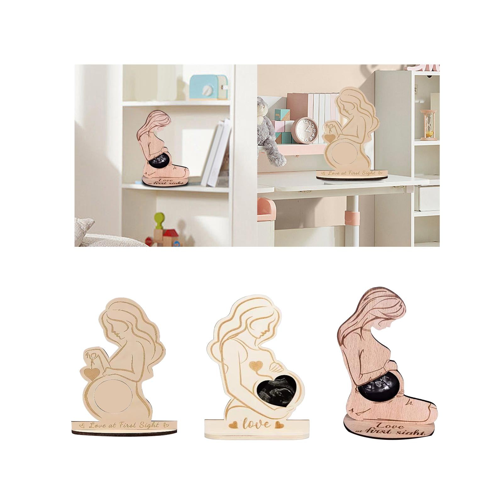 Baby scan Photo Frames Wooden Photo Frame for Grandparents Expecting Parents Style A