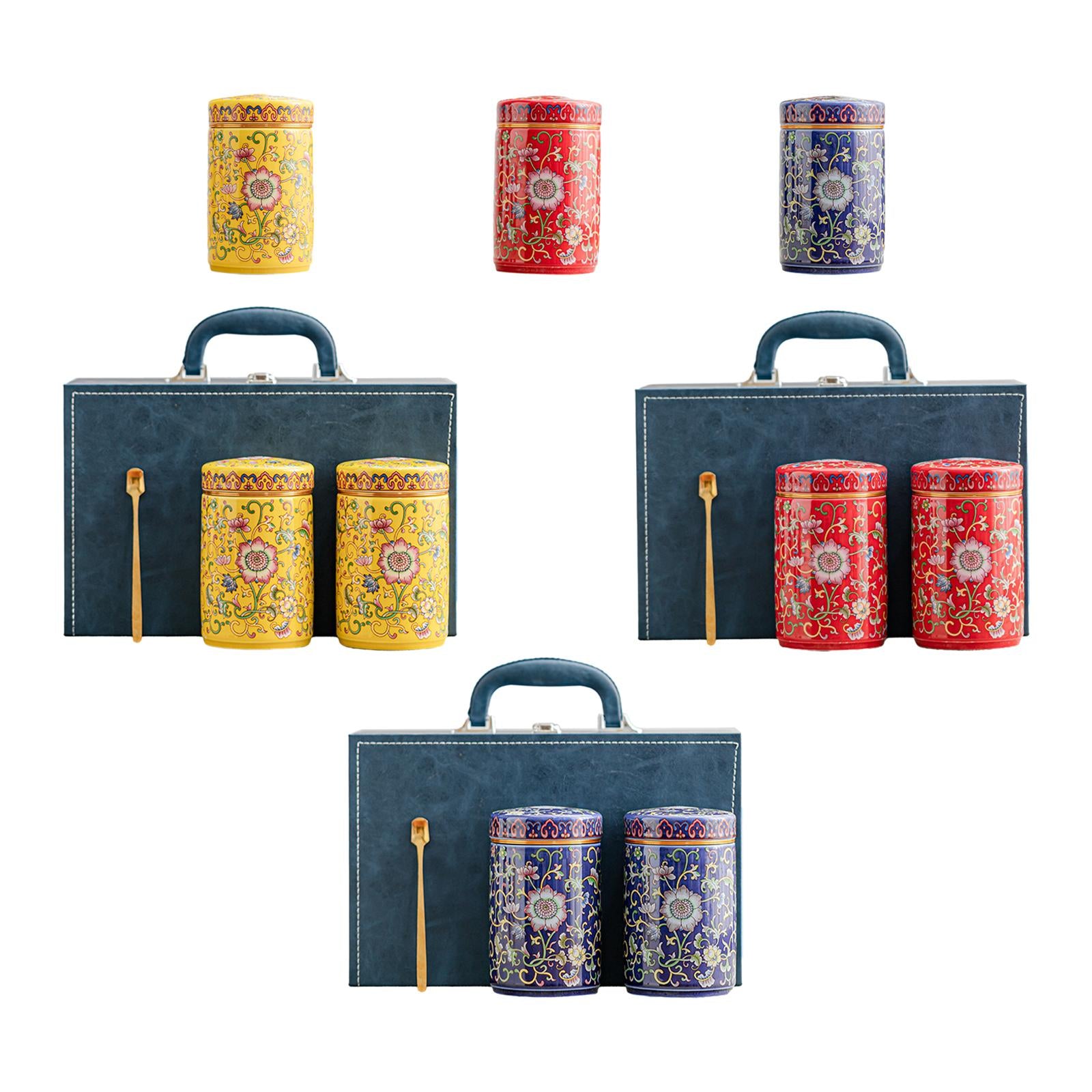 Temple Ginger Jar Tea Canister Decoration Versatile Tea Storage Jar with Lid Single Jar Yellow