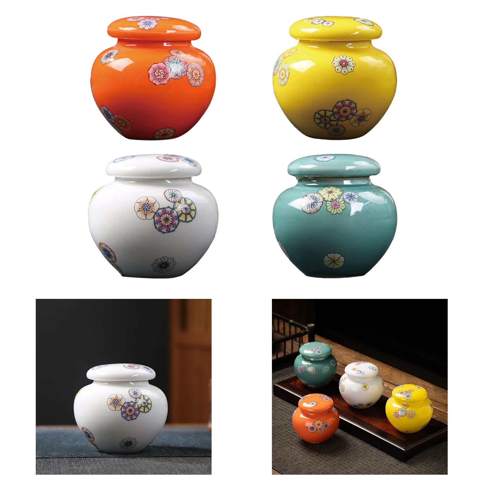 Porcelain Ginger Jar Flower Arrangement Home Decor Wedding Ceramic Vase Red