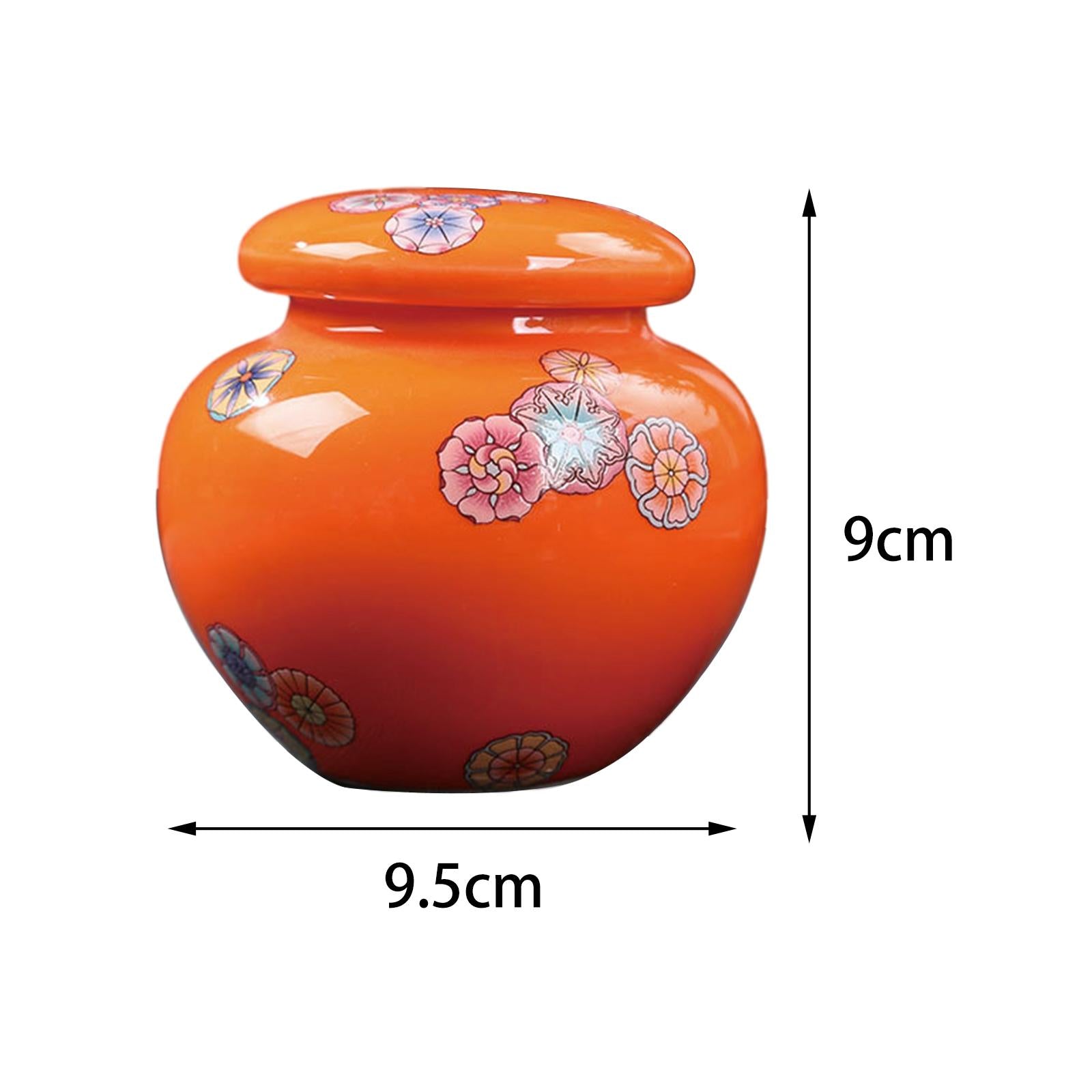 Porcelain Ginger Jar Flower Arrangement Home Decor Wedding Ceramic Vase Red