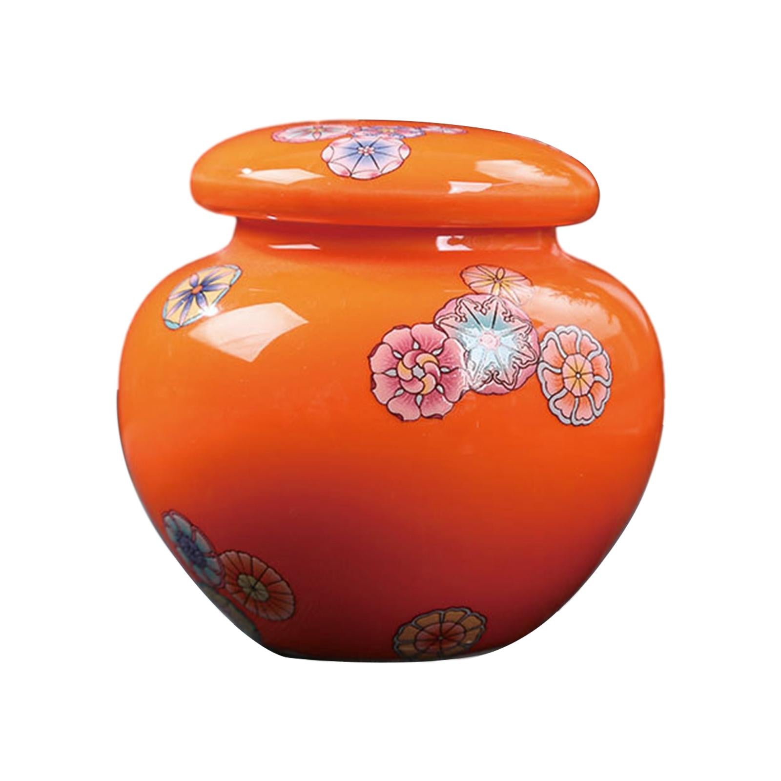Porcelain Ginger Jar Flower Arrangement Home Decor Wedding Ceramic Vase Red