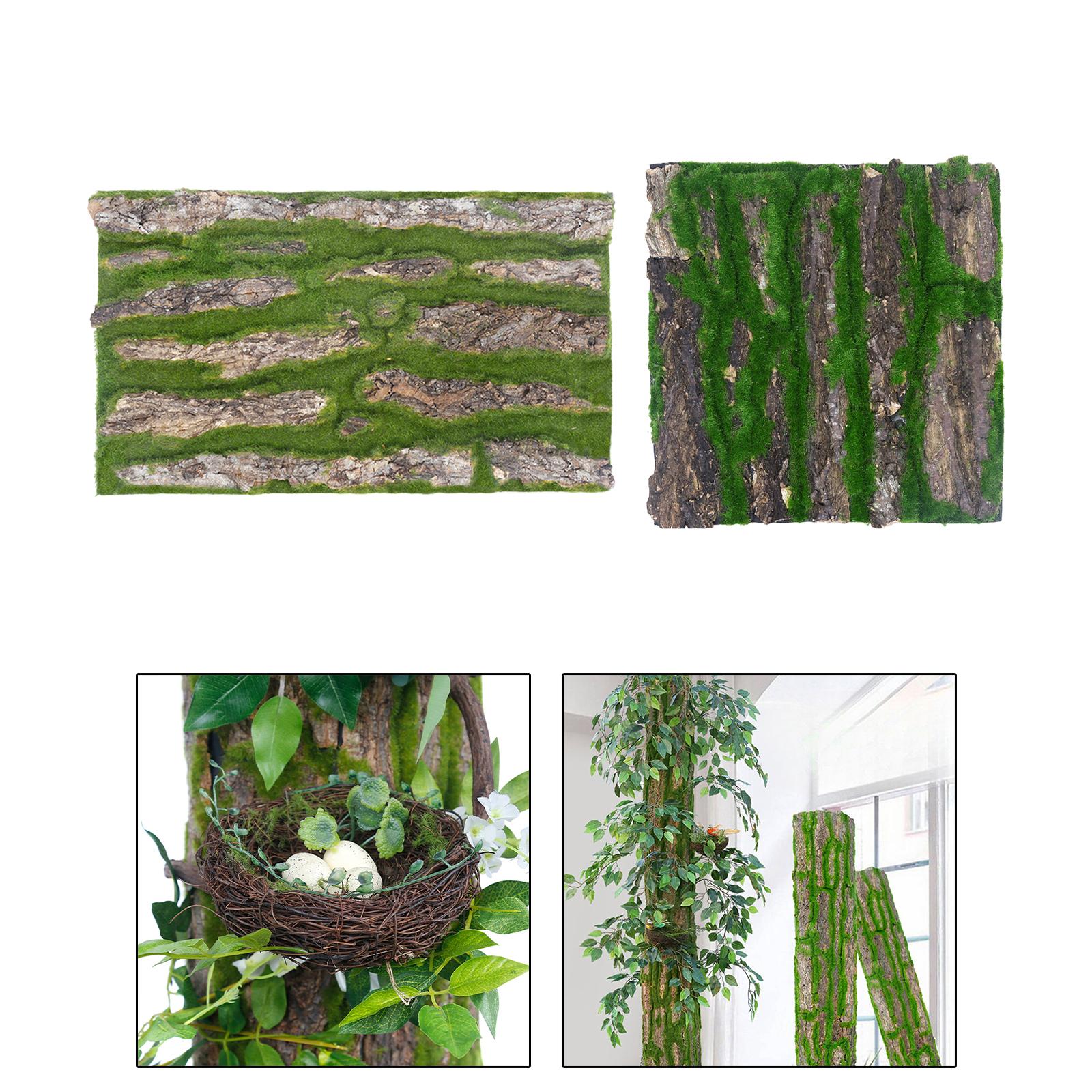 Simulation Bark Decor Sturdy Artificial Bark Portable for Garden Home Office 30cmx50cm