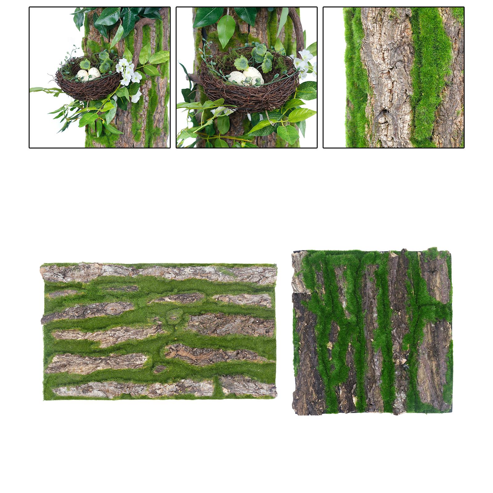 Simulation Bark Decor Sturdy Artificial Bark Portable for Garden Home Office 30cmx50cm