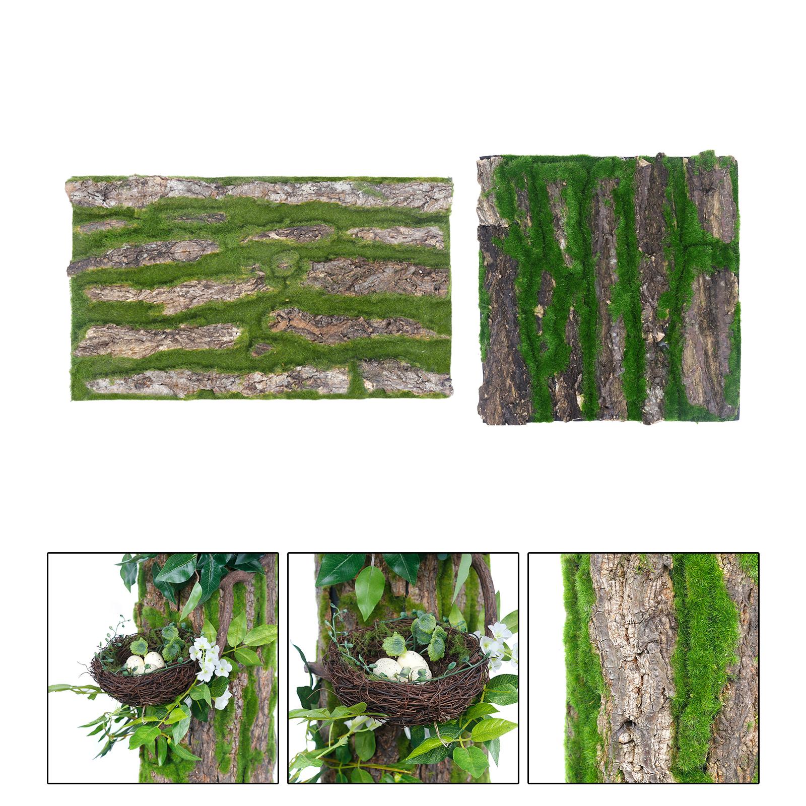Simulation Bark Decor Sturdy Artificial Bark Portable for Garden Home Office 30cmx50cm