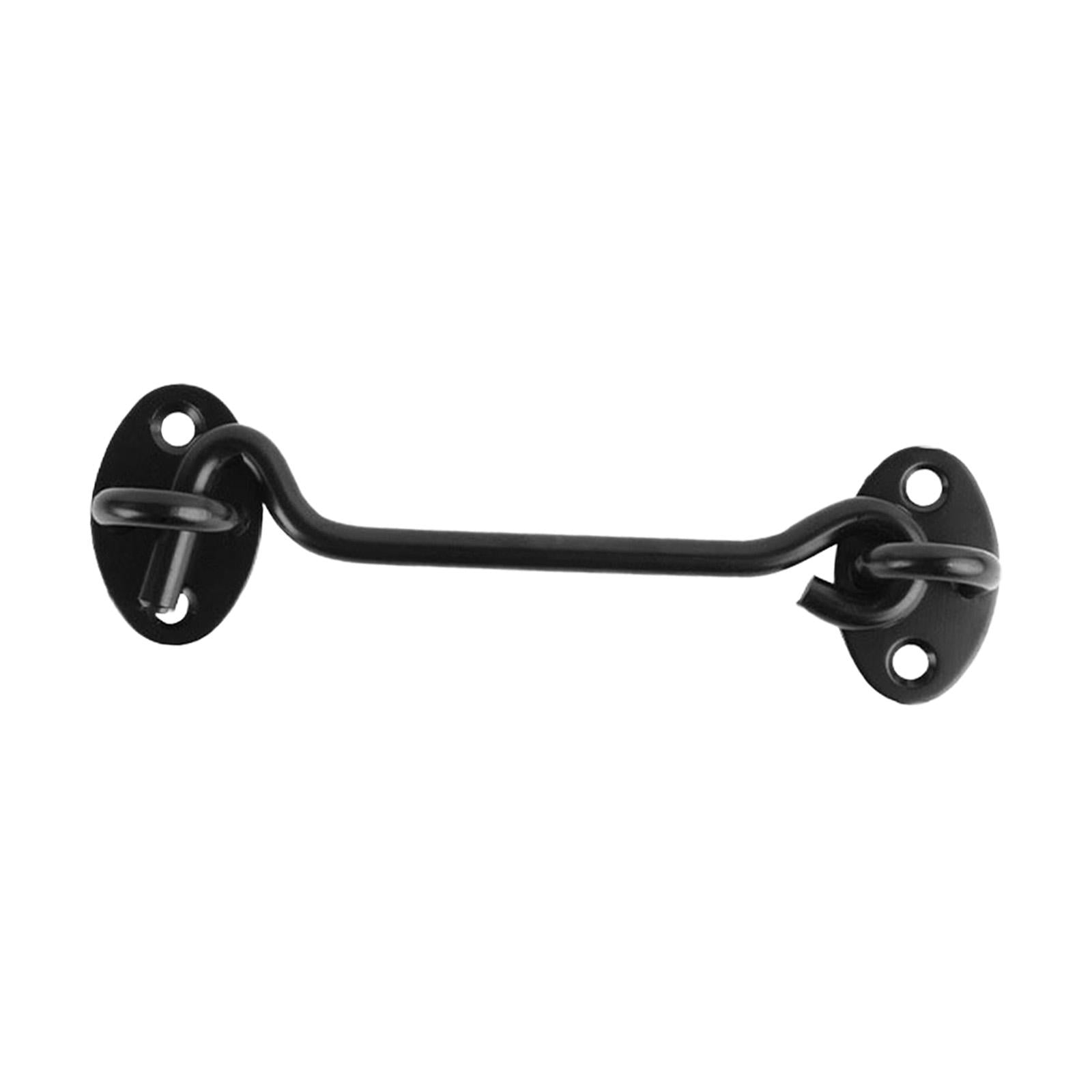Hook and Eye Latch Shutters Backyard Shed Window Door Barn Door Lock latches Black 14x4cm