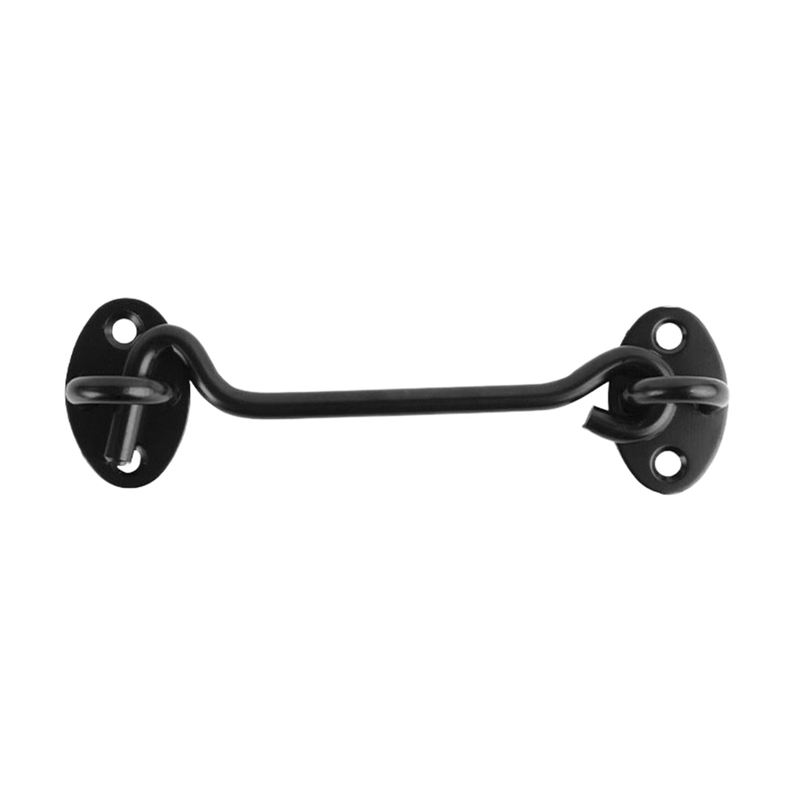 Hook and Eye Latch Shutters Backyard Shed Window Door Barn Door Lock latches Black 14x4cm