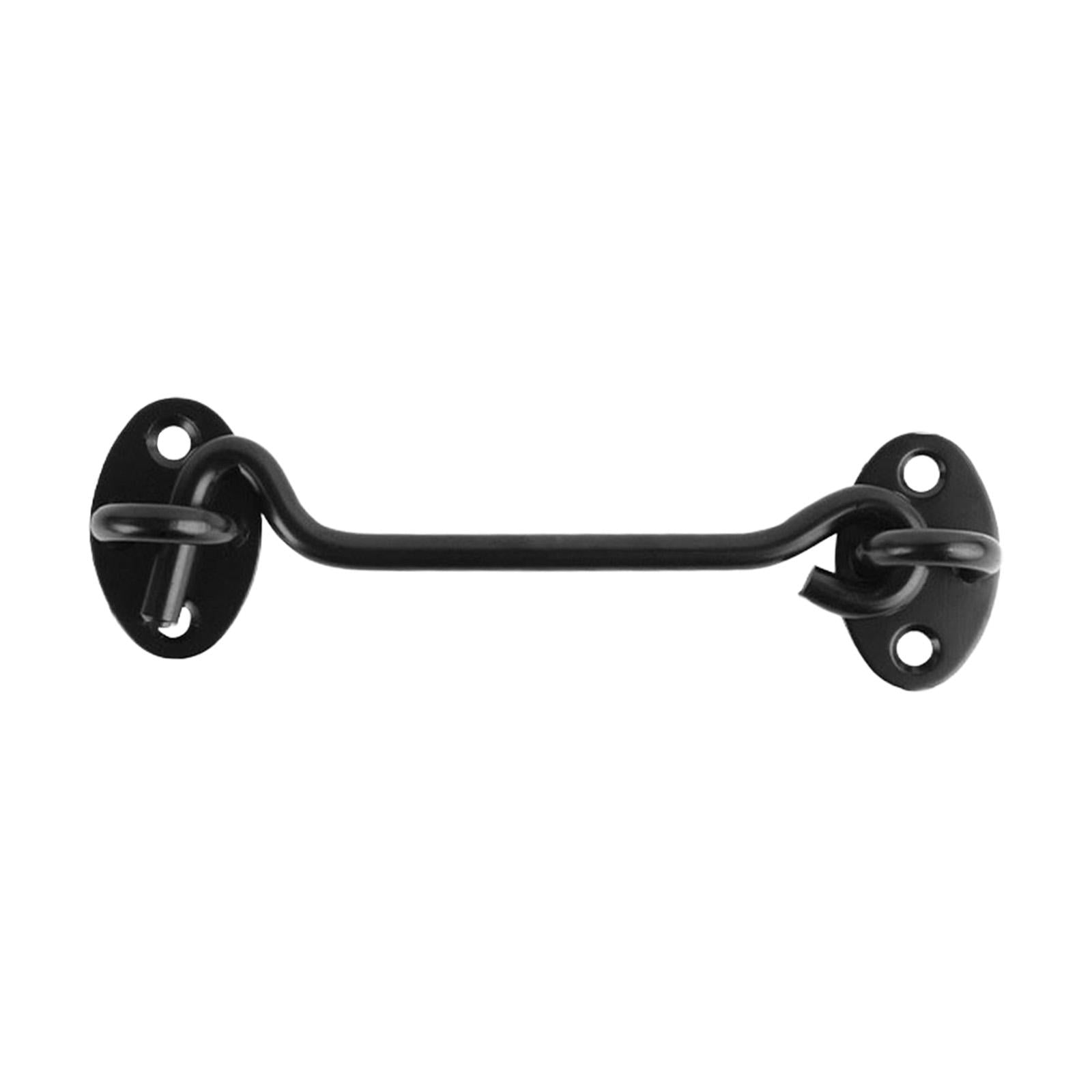 Hook and Eye Latch Shutters Backyard Shed Window Door Barn Door Lock latches Black 14x4cm