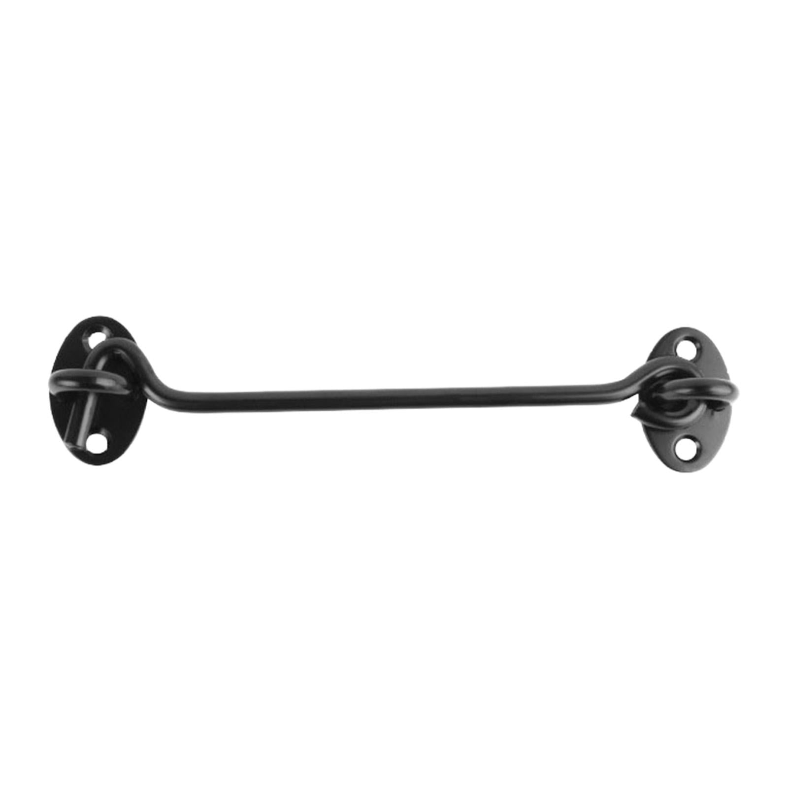Hook and Eye Latch Shutters Backyard Shed Window Door Barn Door Lock latches Black 19x4cm
