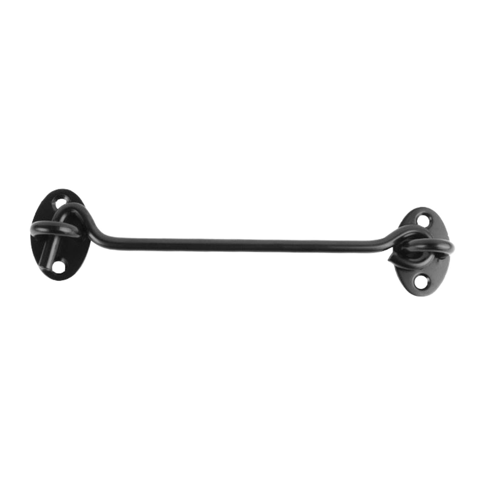Hook and Eye Latch Shutters Backyard Shed Window Door Barn Door Lock latches Black 19x4cm