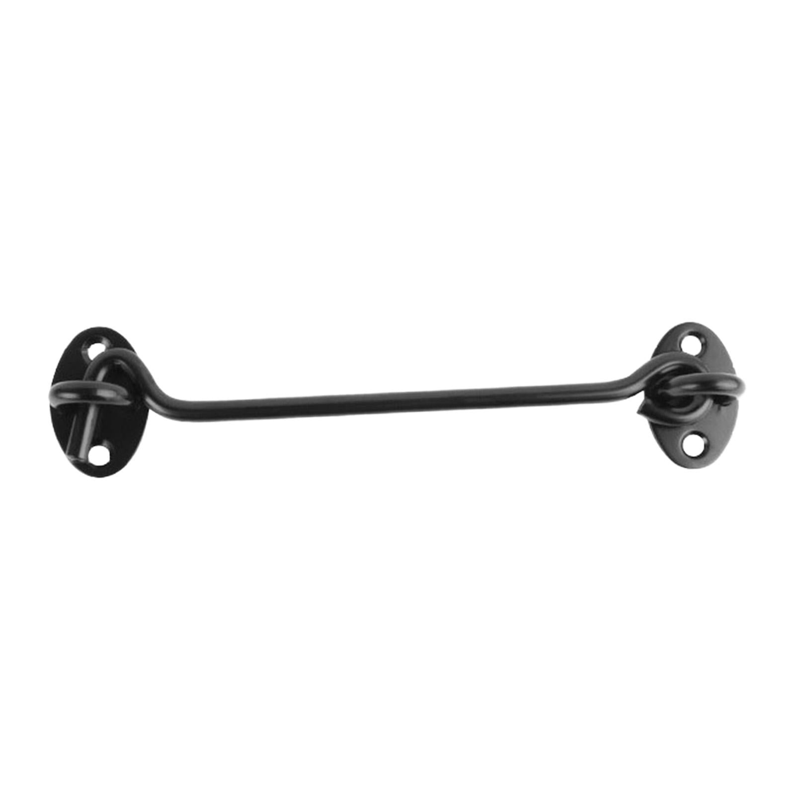 Hook and Eye Latch Shutters Backyard Shed Window Door Barn Door Lock latches Black 19x4cm