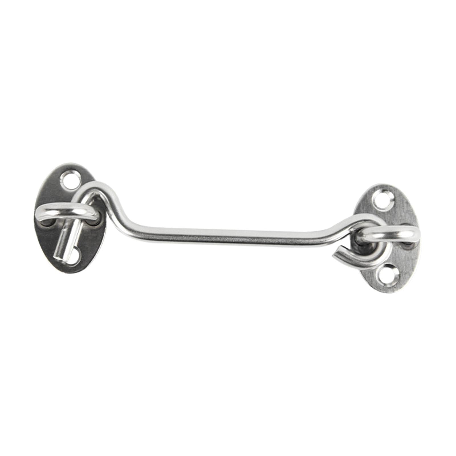 Hook and Eye Latch Shutters Backyard Shed Window Door Barn Door Lock latches Silver 14x4cm