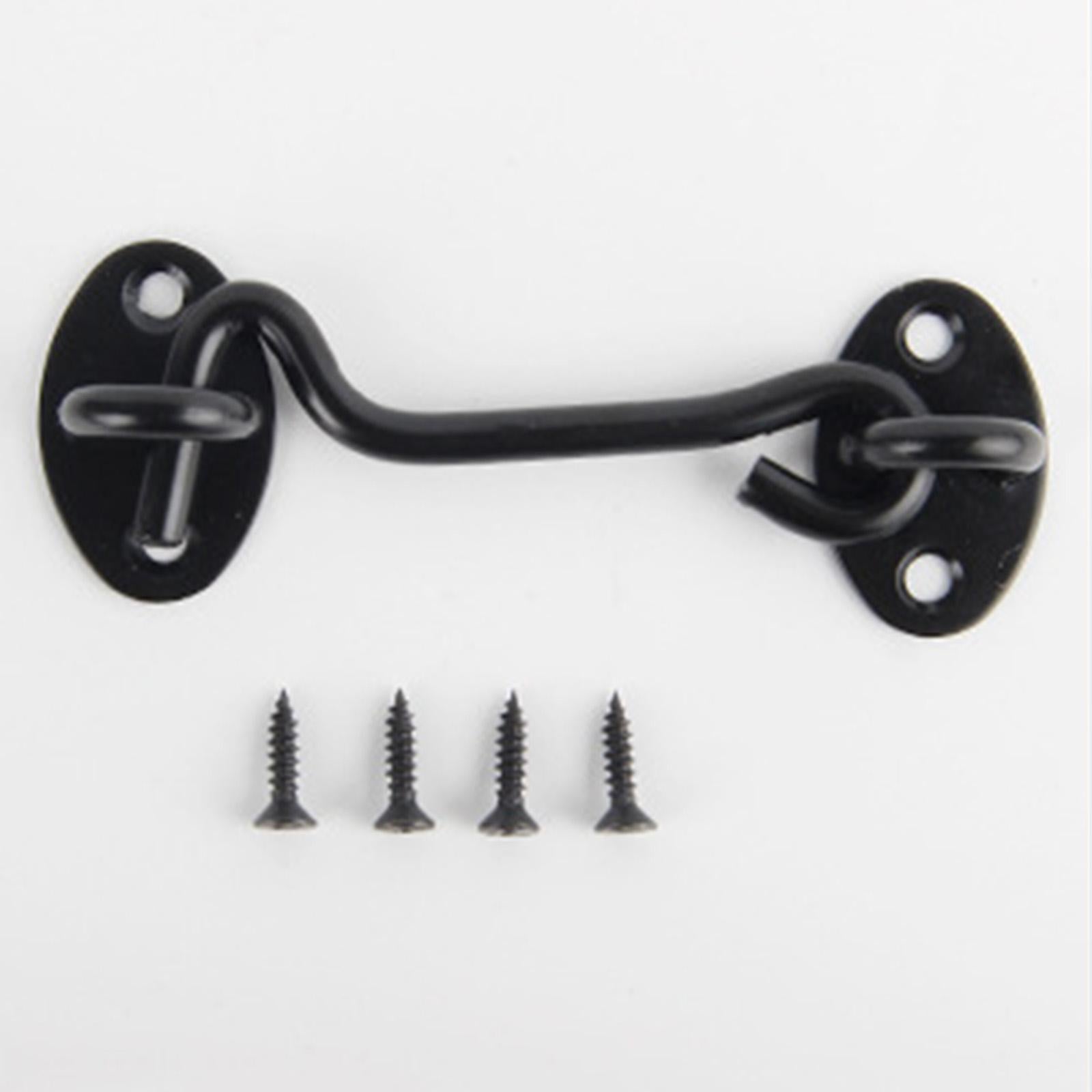 Hook and Eye Latch Shutters Backyard Shed Window Door Barn Door Lock latches Silver 19x4cm