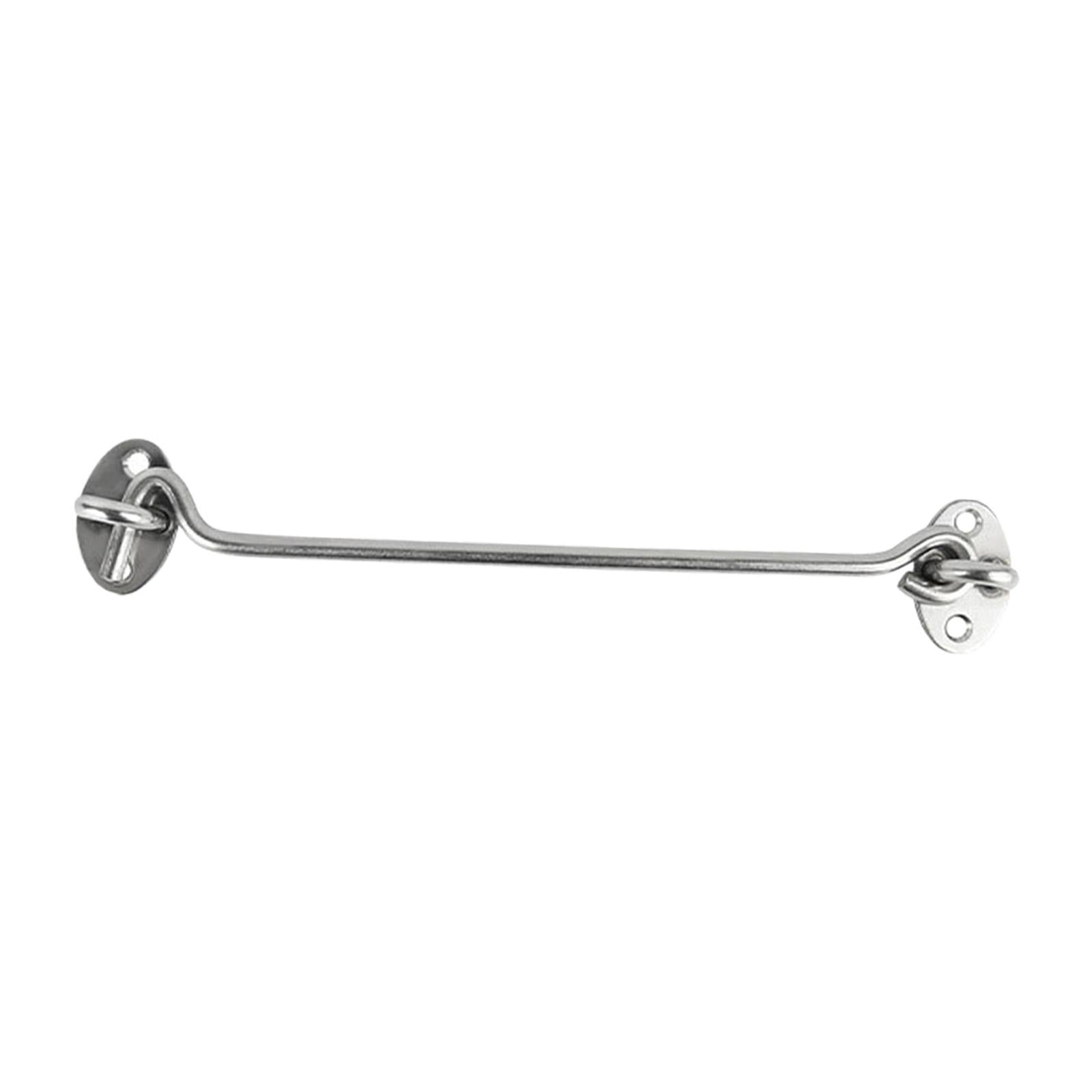 Hook and Eye Latch Shutters Backyard Shed Window Door Barn Door Lock latches Silver 19x4cm