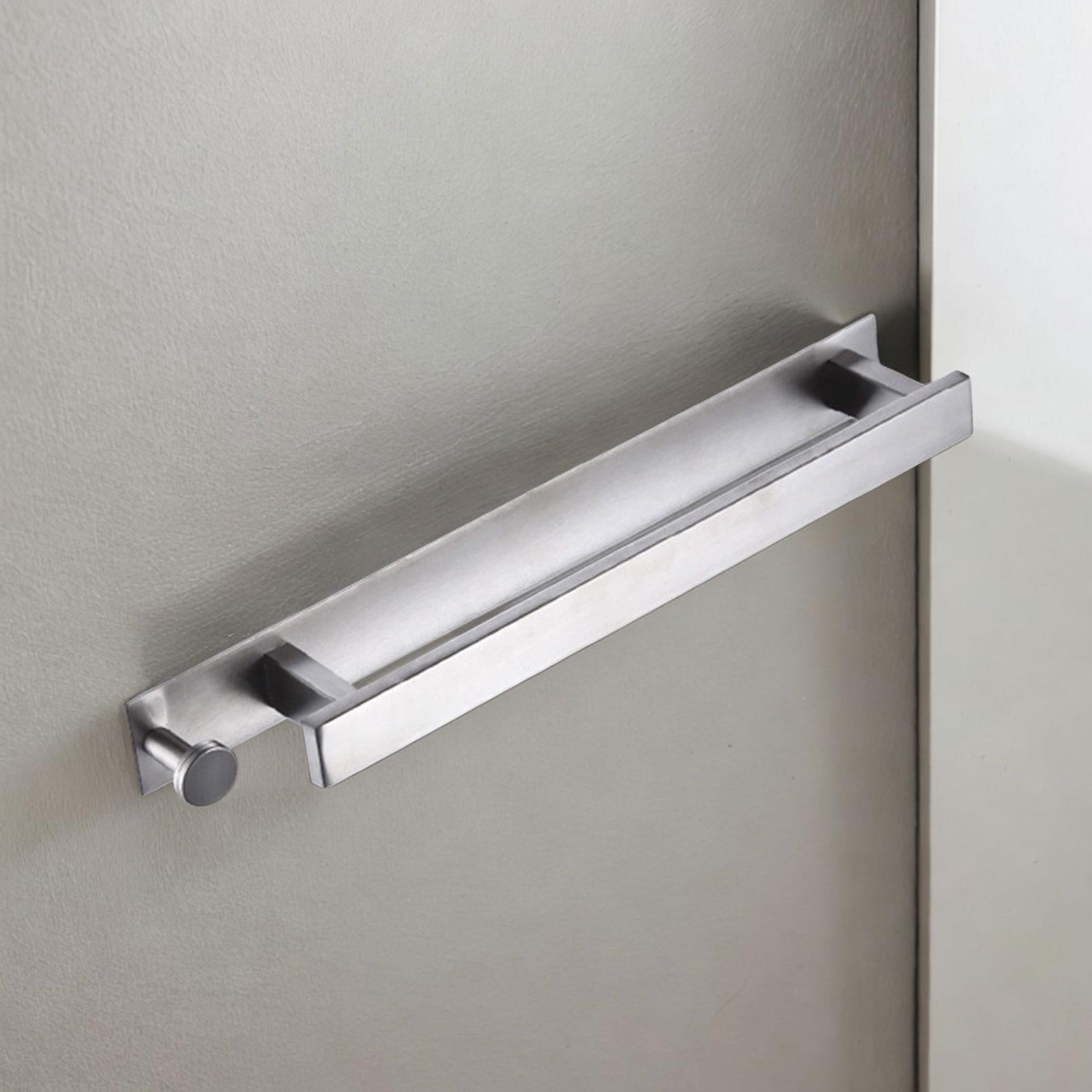 Towel Rack Wall Mounted Towel Holder Towel Rail for Bathroom Cabinet Bedroom Silver