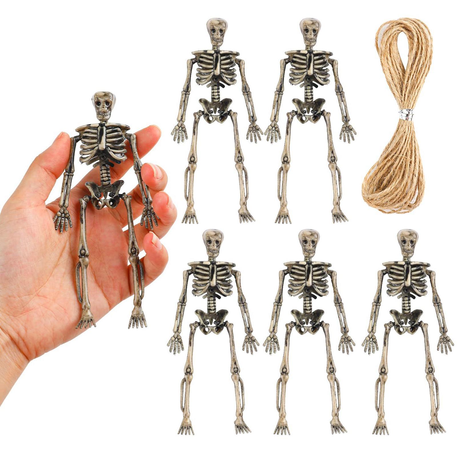 8x Halloween Skeletons Lawn Hanging Scary Full Body Posable Joints Skeletons