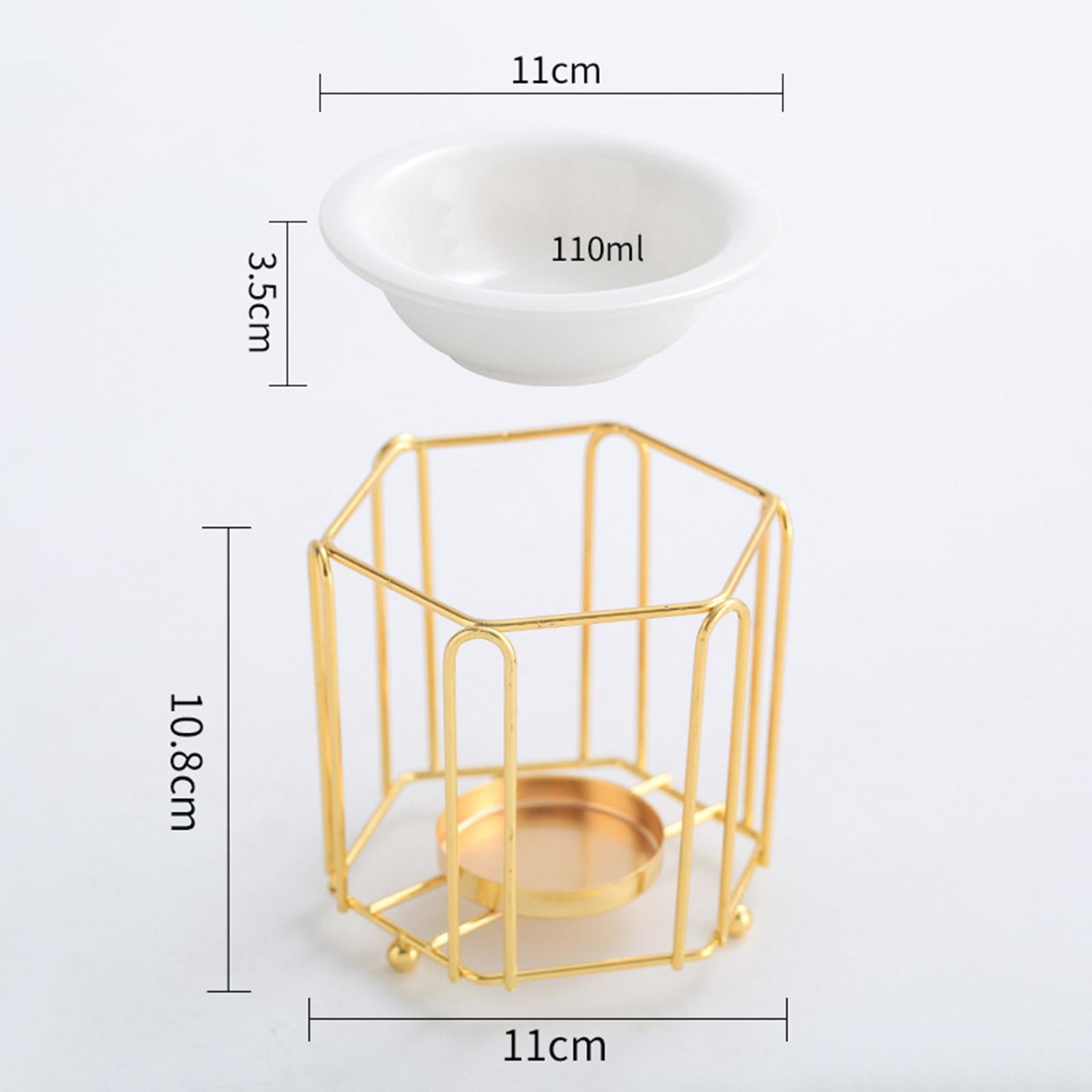 Tealight Candle Holder Cabinet Living Room SPA Ornament Essential Oil Burner Gold