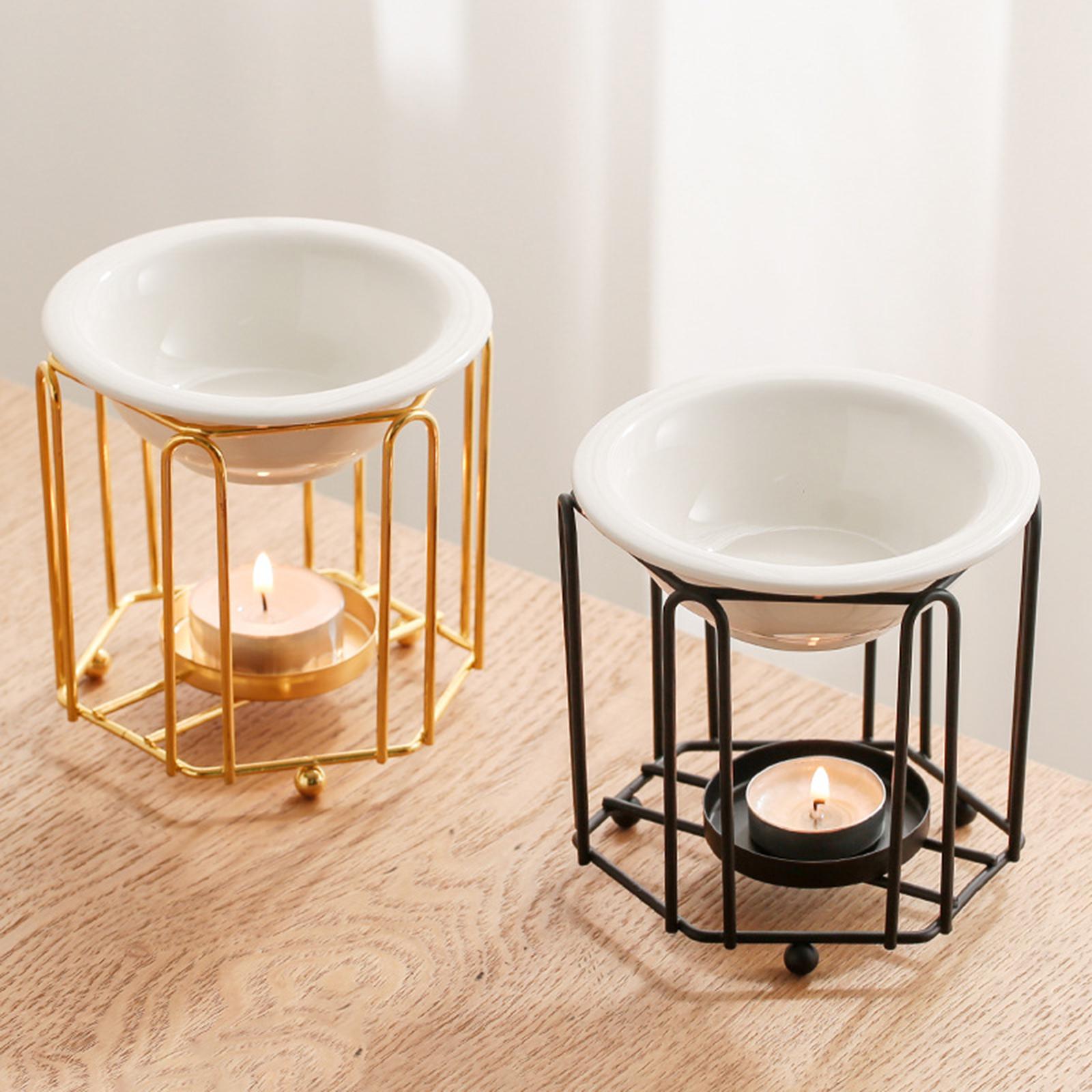 Tealight Candle Holder Cabinet Living Room SPA Ornament Essential Oil Burner Gold