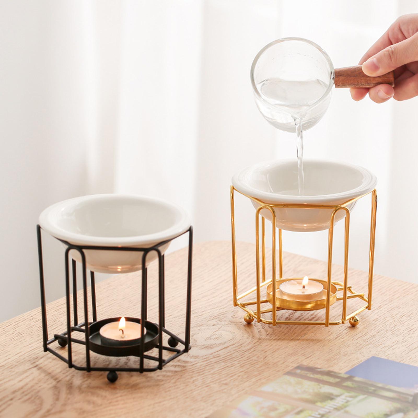 Tealight Candle Holder Cabinet Living Room SPA Ornament Essential Oil Burner Gold