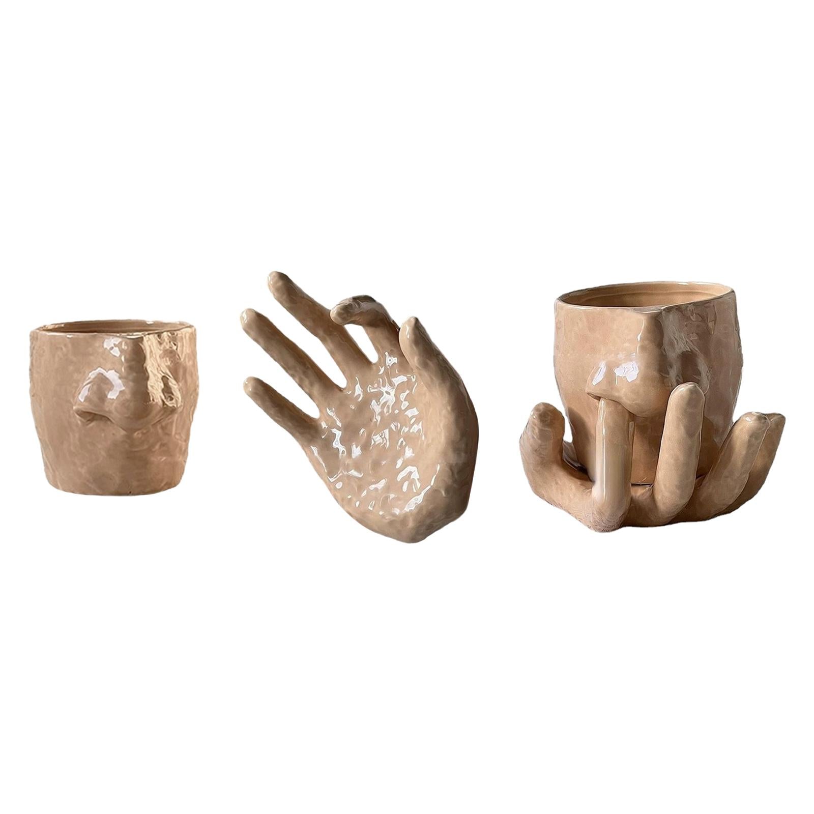 Ceramic Pen Holder Cup Desk Organizer for Eyebrow Pencils Lipstick Eyeliner Cup