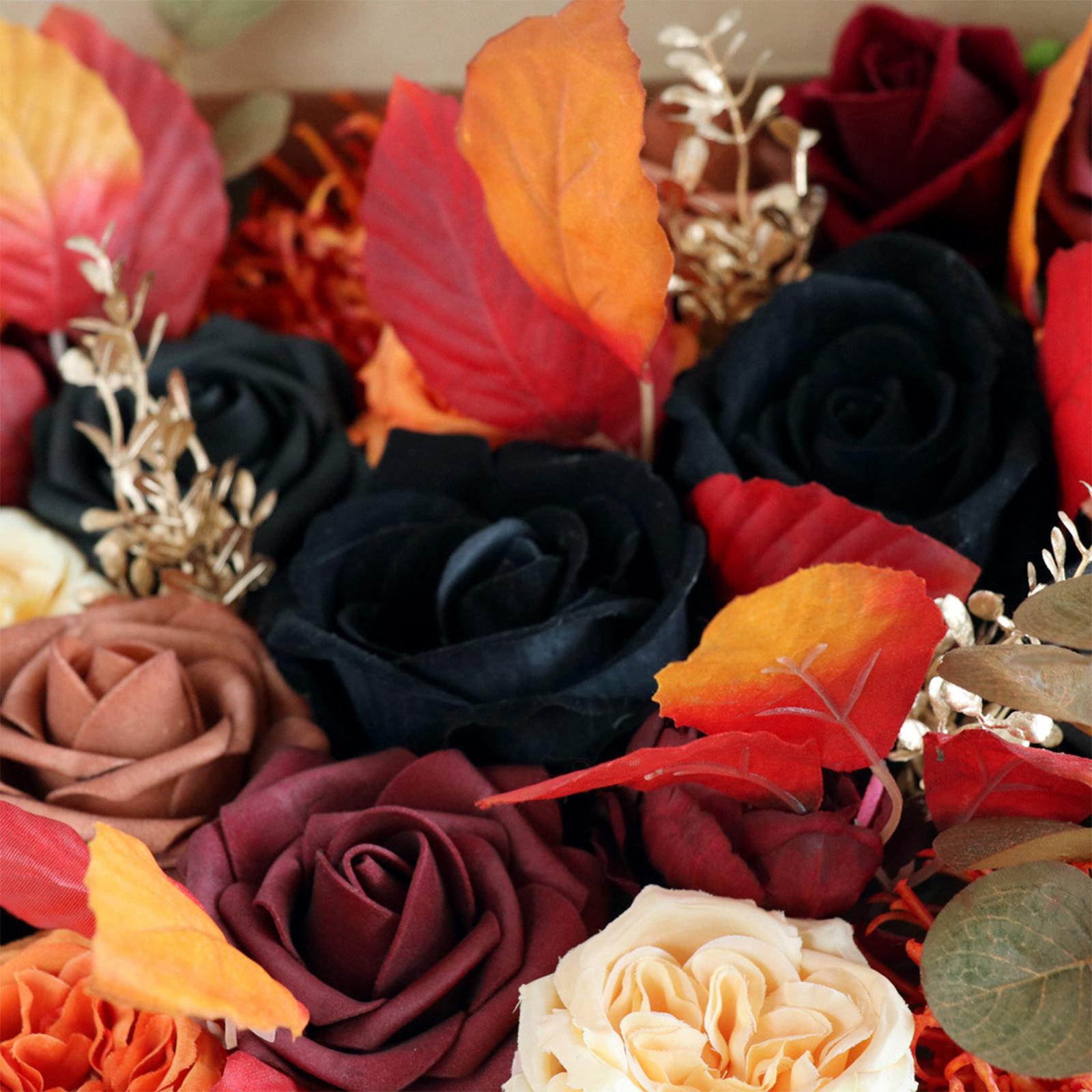 Artificial Flowers Box Set DIY Fake Flower for Halloween Wreath Table Chair