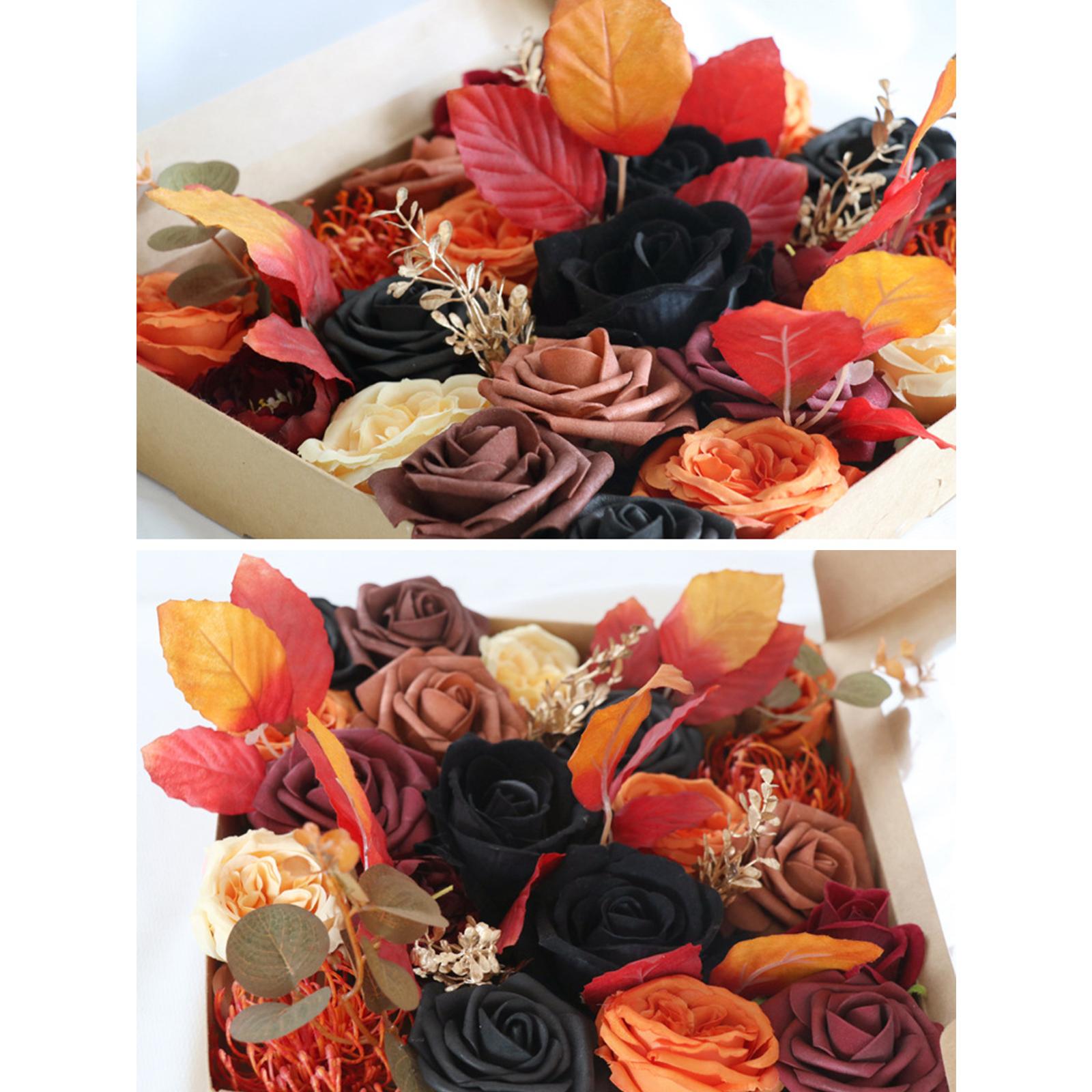 Artificial Flowers Box Set DIY Fake Flower for Halloween Wreath Table Chair