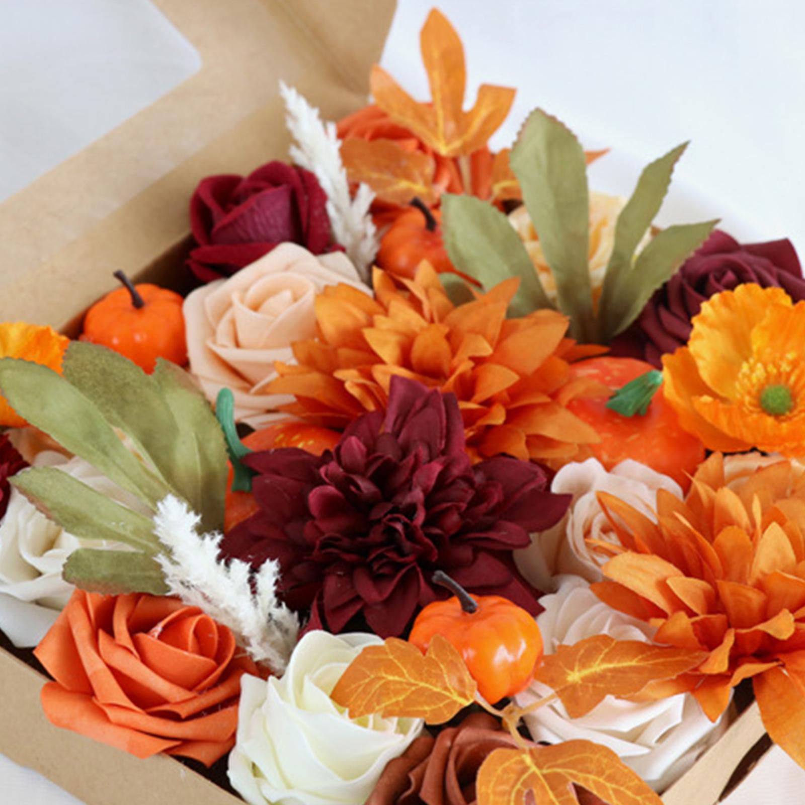 Artificial Flowers Box Set Boxed Flowers for Wedding Indoor Outdoor