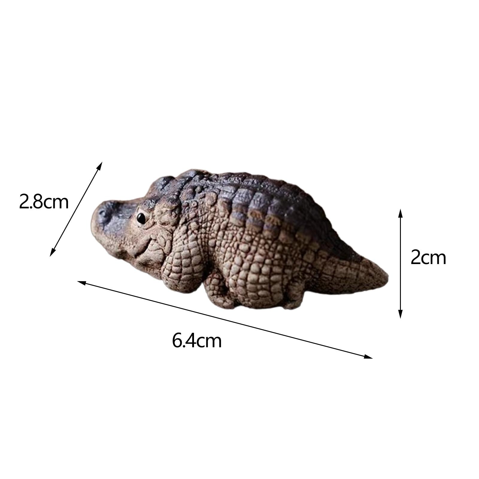 2xClay Alligator Crocodile Mini Tea Pet Figurine Lovely Decoration for Bedroom