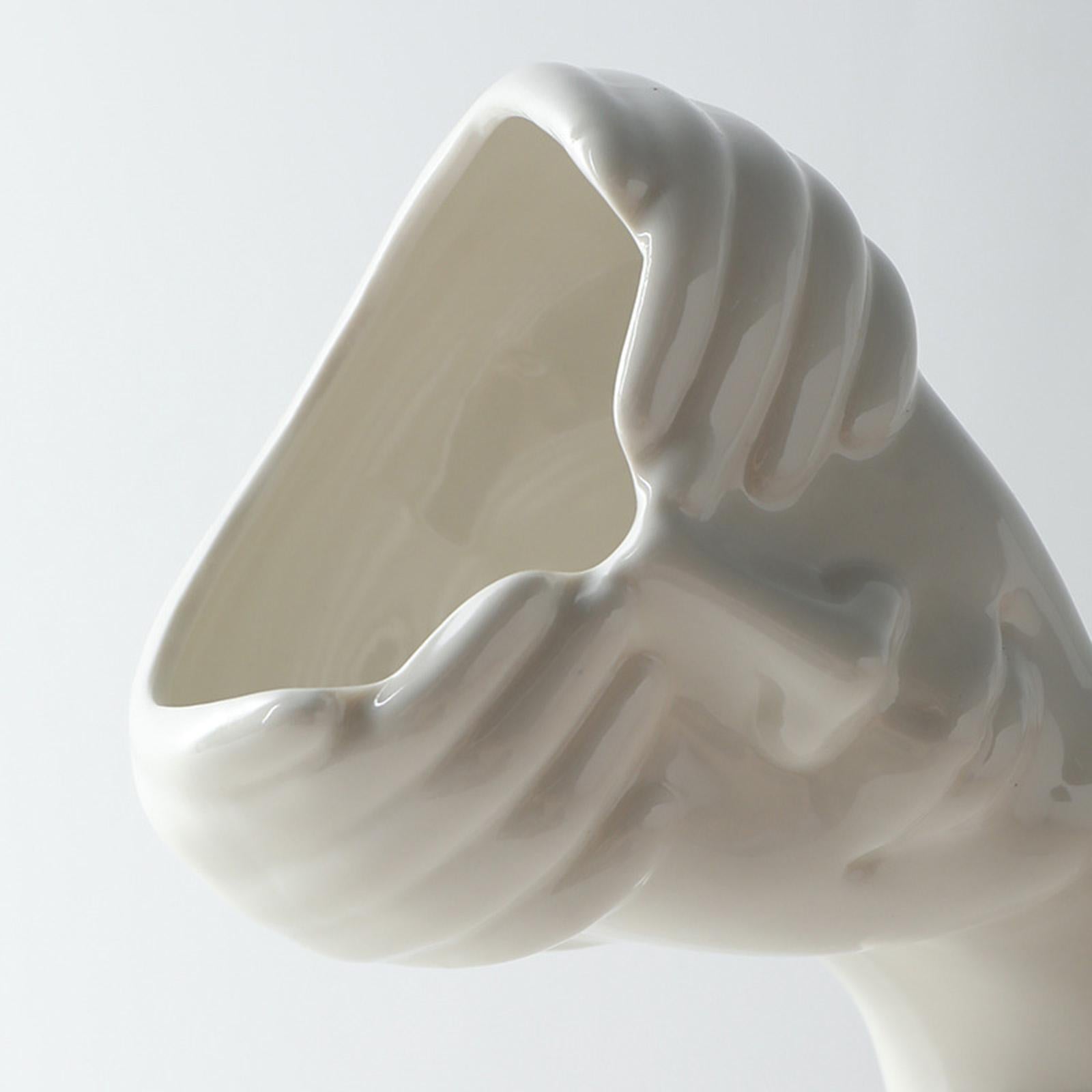 Human Face Flower Vase Head Planter Flower Pot Ceramic Vase for Wedding Home Black