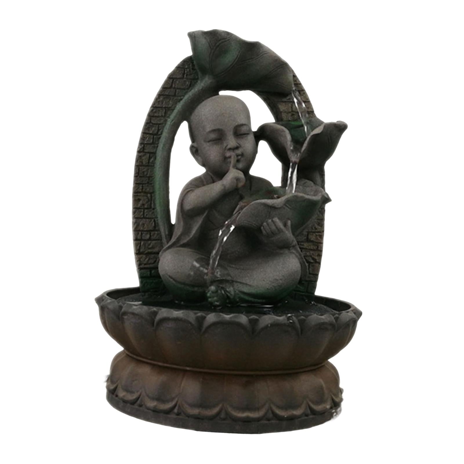 Indoor Water Fountain SPA Farmhouse Hotel Home Decoration Monk Resin Statues