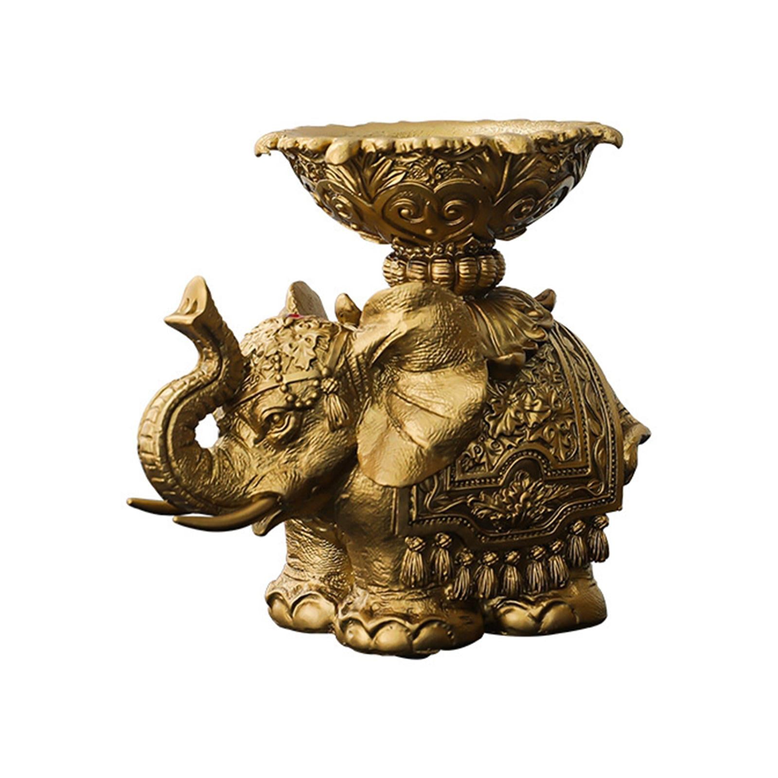 2x Pillar Candle Holder Light Luxury Elephant Statue for Party Table Wedding