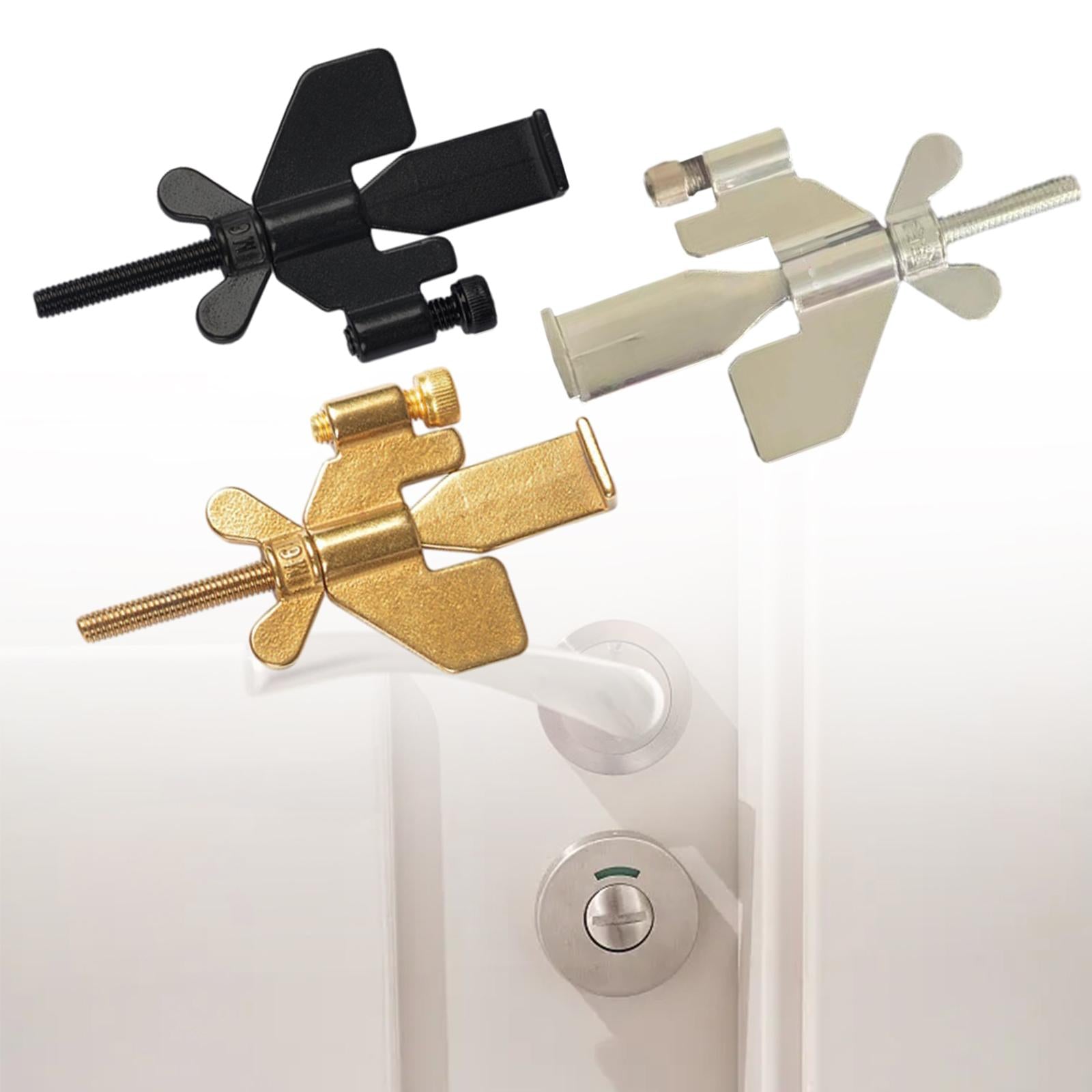 Travel Door Lock Latch Anti Thefts Door Stopper for Travelers Travel Bedroom silver