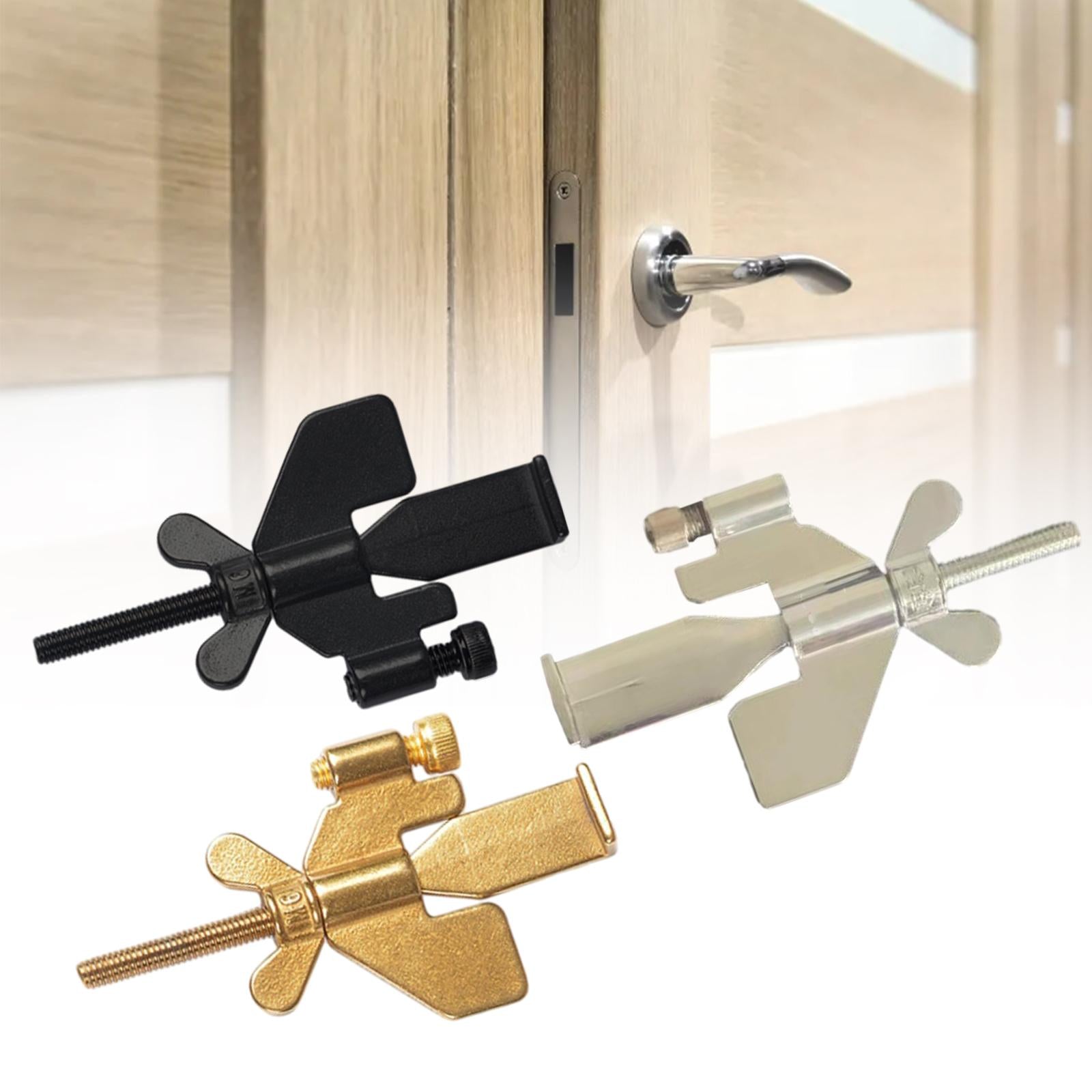 Travel Door Lock Latch Anti Thefts Door Stopper for Travelers Travel Bedroom silver