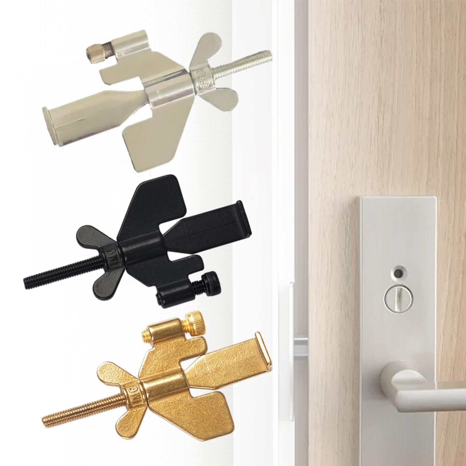 Travel Door Lock Latch Anti Thefts Door Stopper for Travelers Travel Bedroom silver