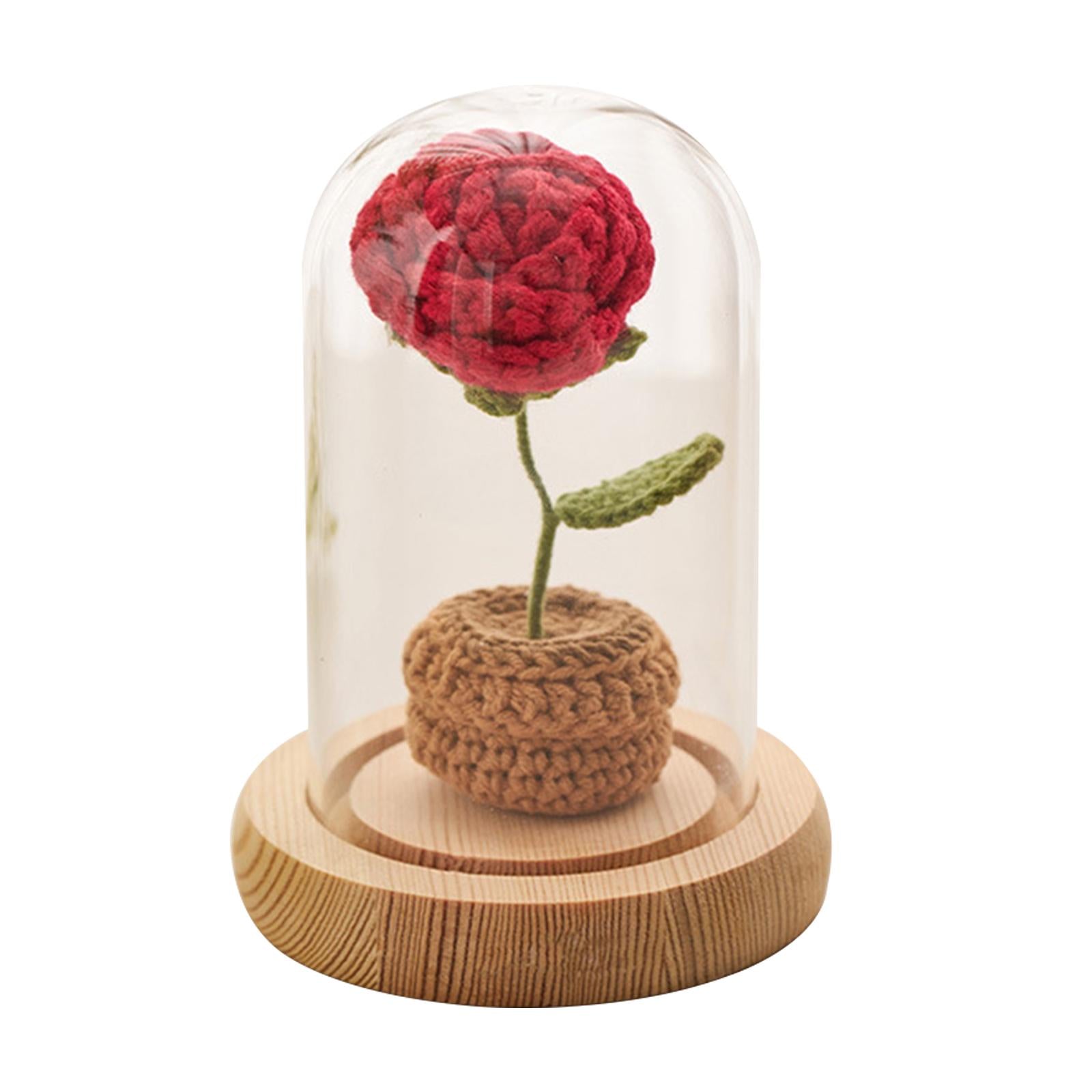 Crochet Flower Elegant Finished Product Table Centerpiece Artificial Flowers