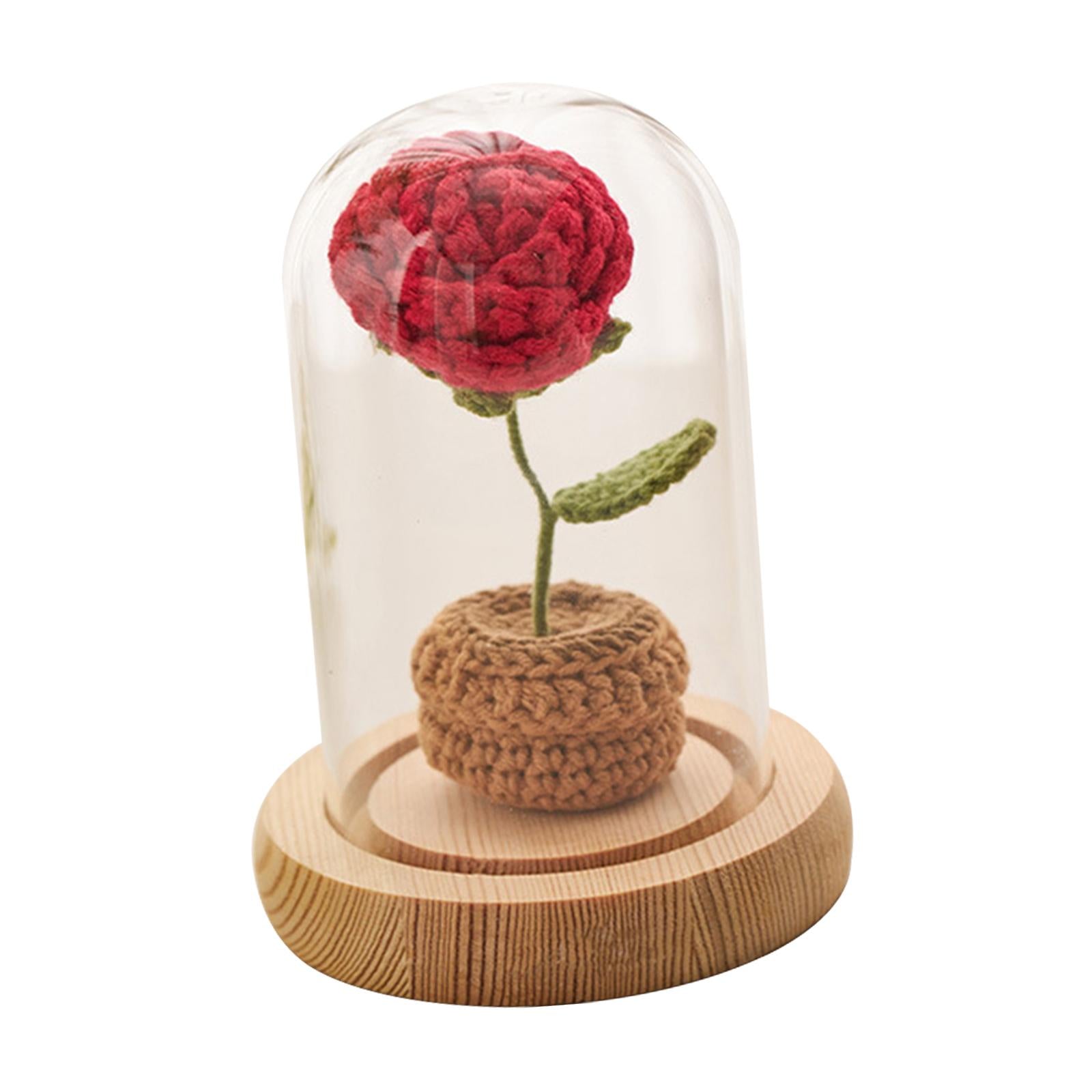 Crochet Flower Elegant Finished Product Table Centerpiece Artificial Flowers