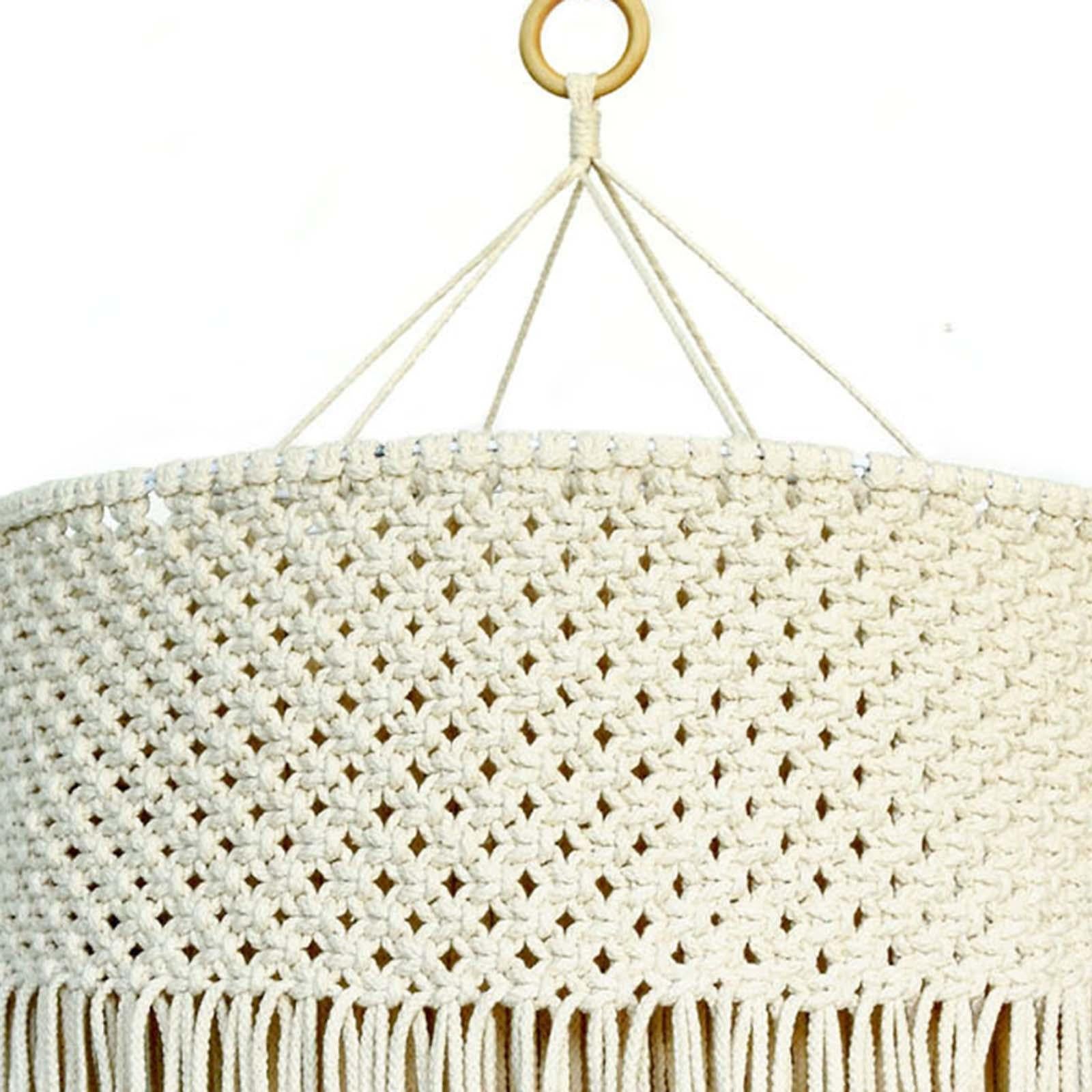 Macrame Lamp Shade Pendant Light Shade Only Tassel Lampshade for Living Room 35cmx45cm