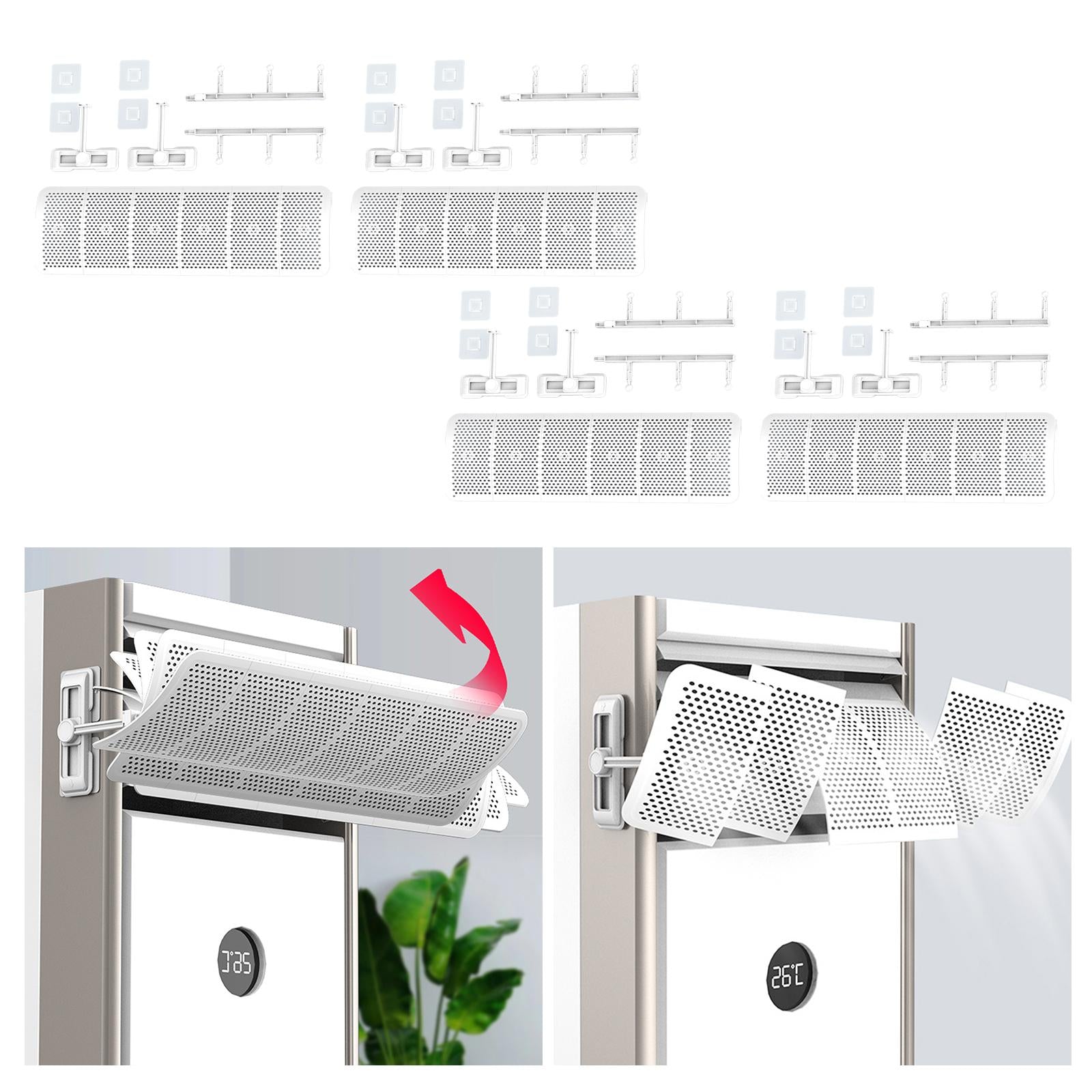 Air Conditioner Deflector Universal Vertical Air Conditioning Wind Deflector No Filter