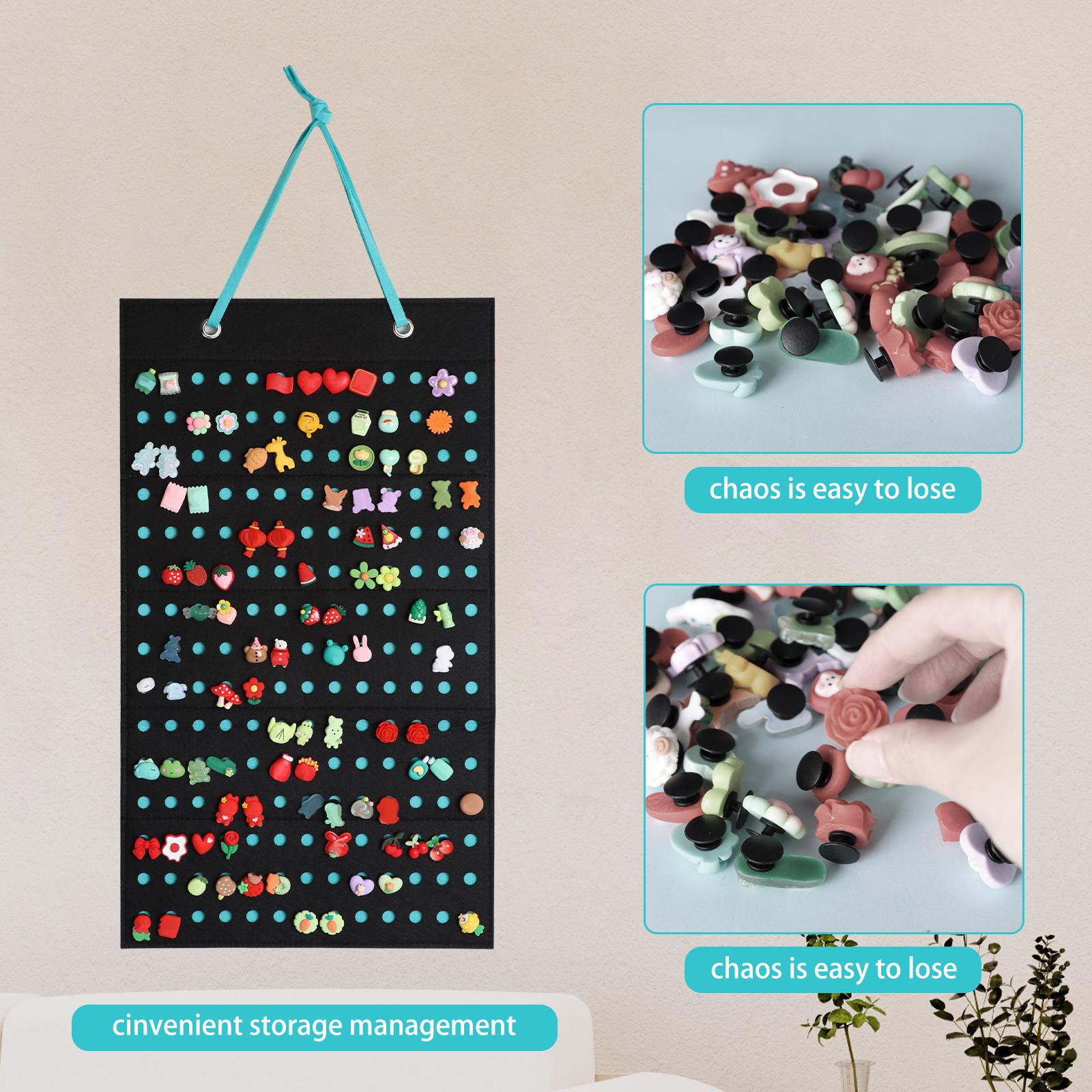 Shoe Charms Organizer Hanger Storage Bag with 180 Holes Accessories Portable