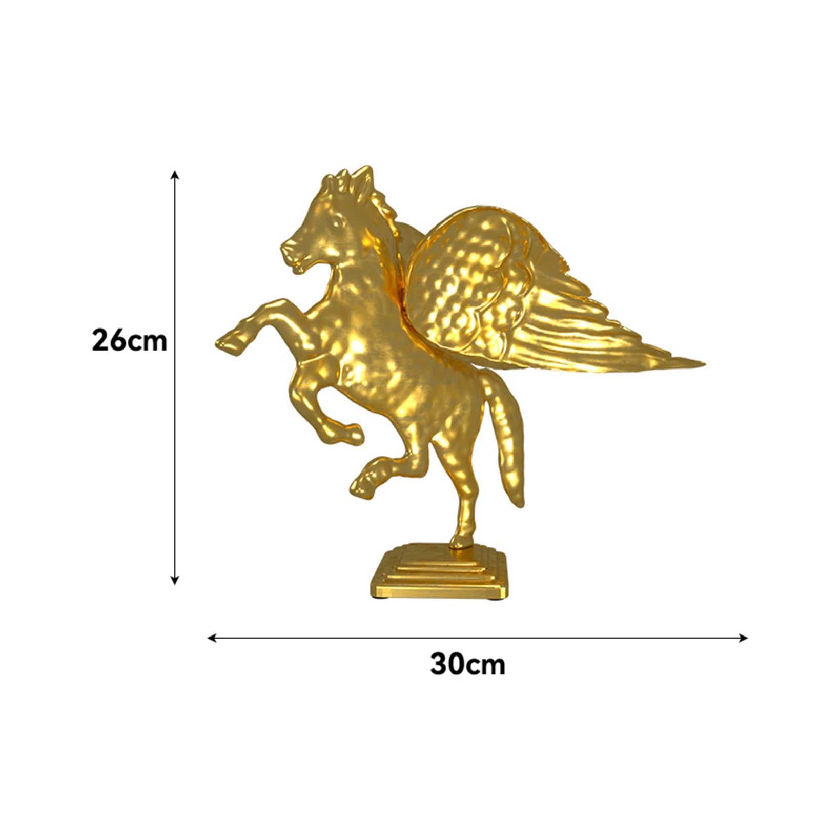 Metal Horse Statue Figurines Creative Bedroom Housewarming Animal Sculptures Aureate
