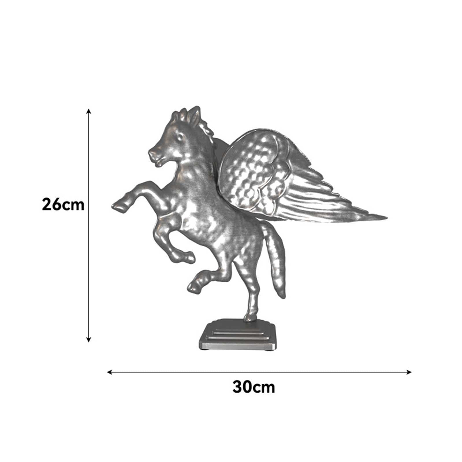 Metal Horse Statue Figurines Creative Bedroom Housewarming Animal Sculptures Silver