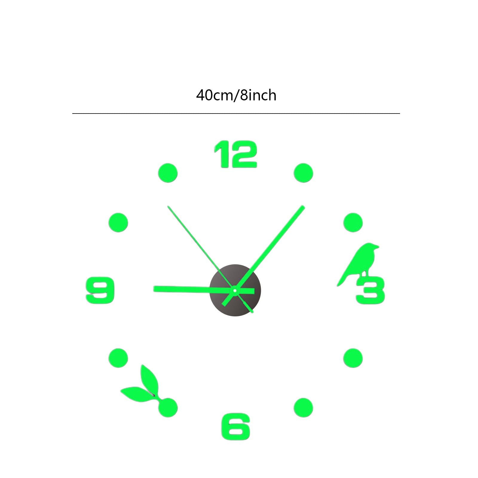 Modern Wall Clock Wall Stickers Silent 3D DIY Wall Clock for Bathroom Hotels