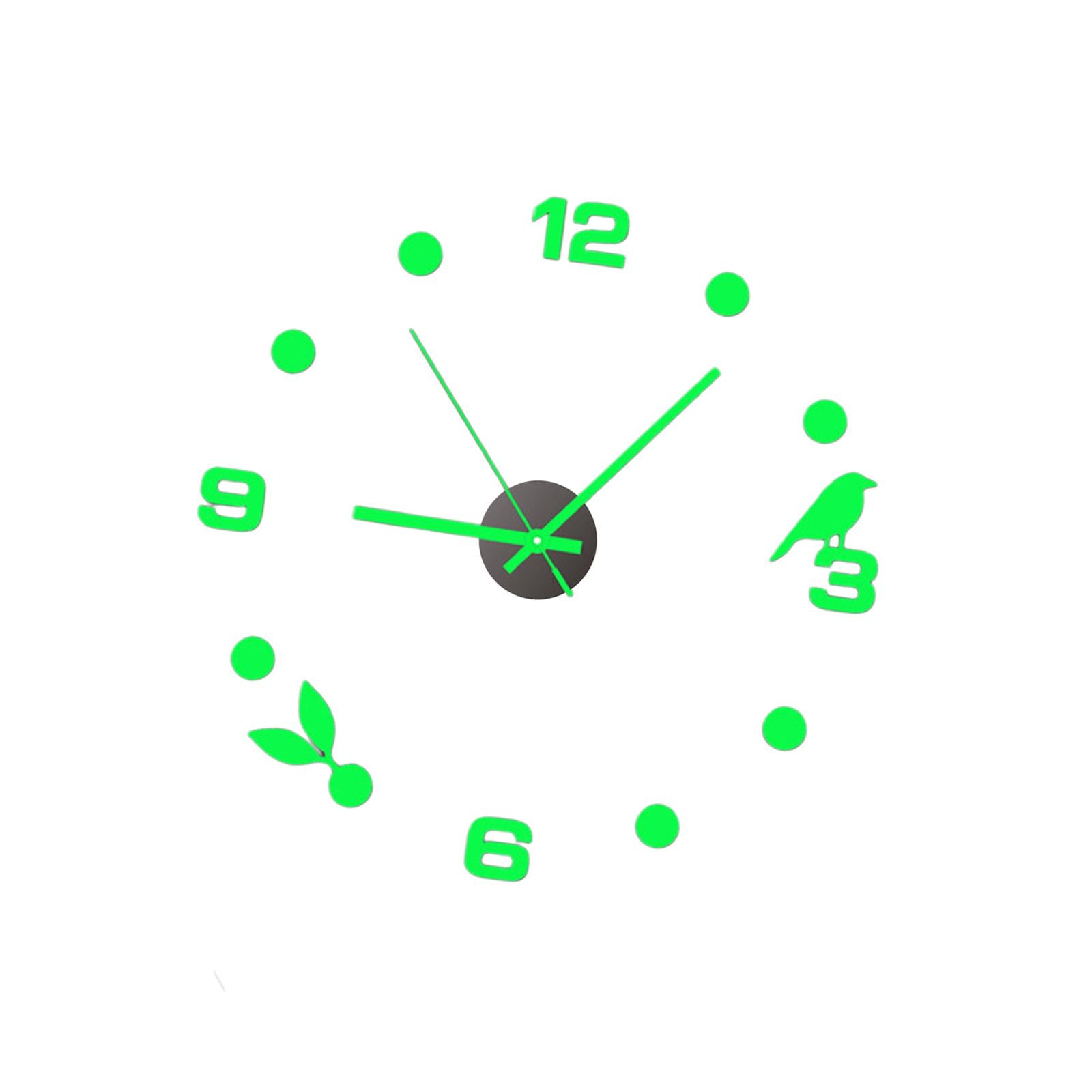 Modern Wall Clock Wall Stickers Silent 3D DIY Wall Clock for Bathroom Hotels