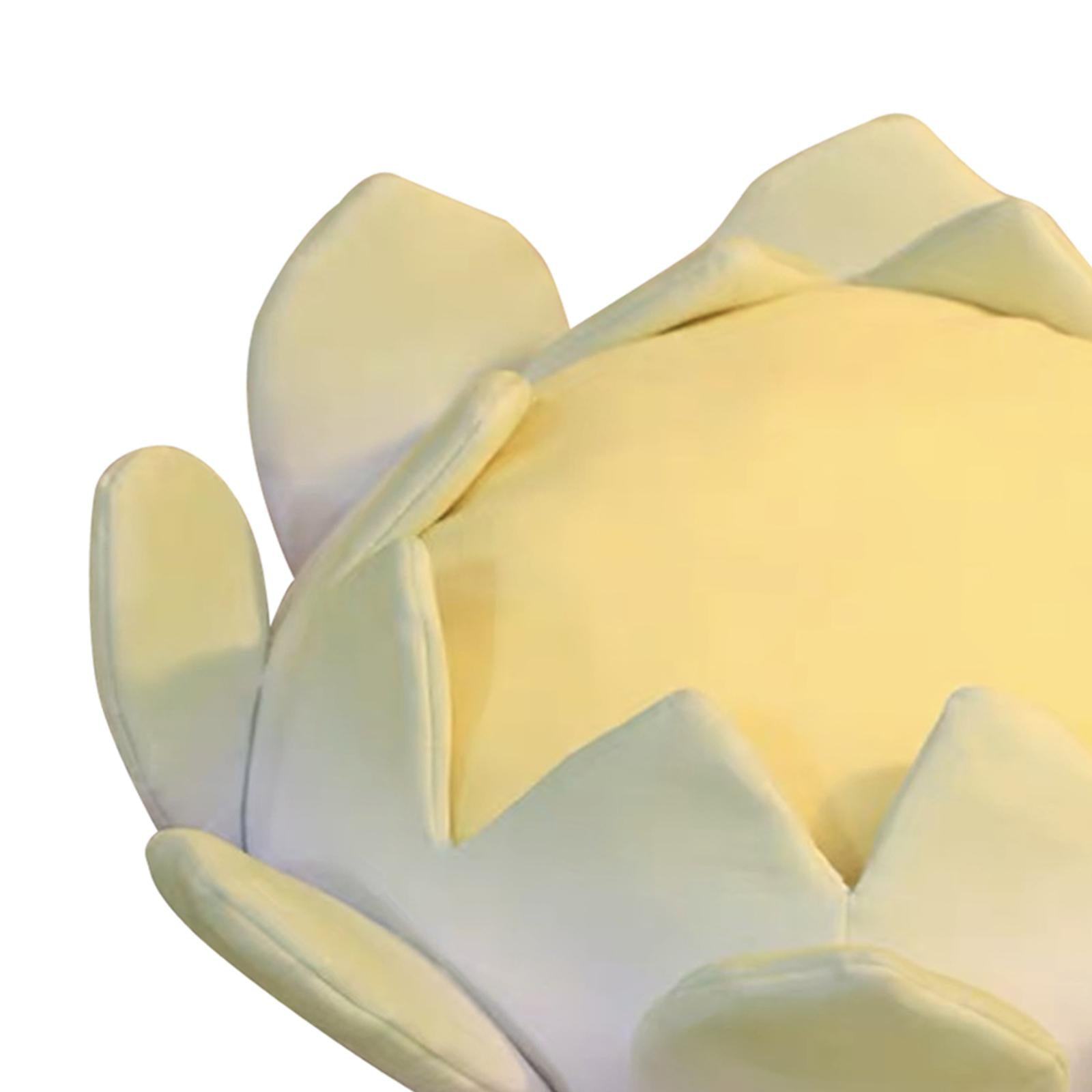 Lotus Cushion Soft Plush Women Lotus Throne for Living Room Yoga green S