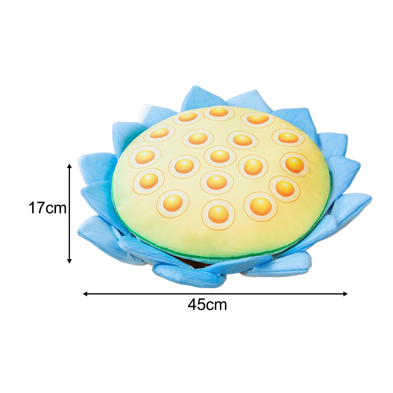Floor Pillow Patio Flower Shaped Tatami Cushion for Living Room Dorm 45cm Blue Lotus
