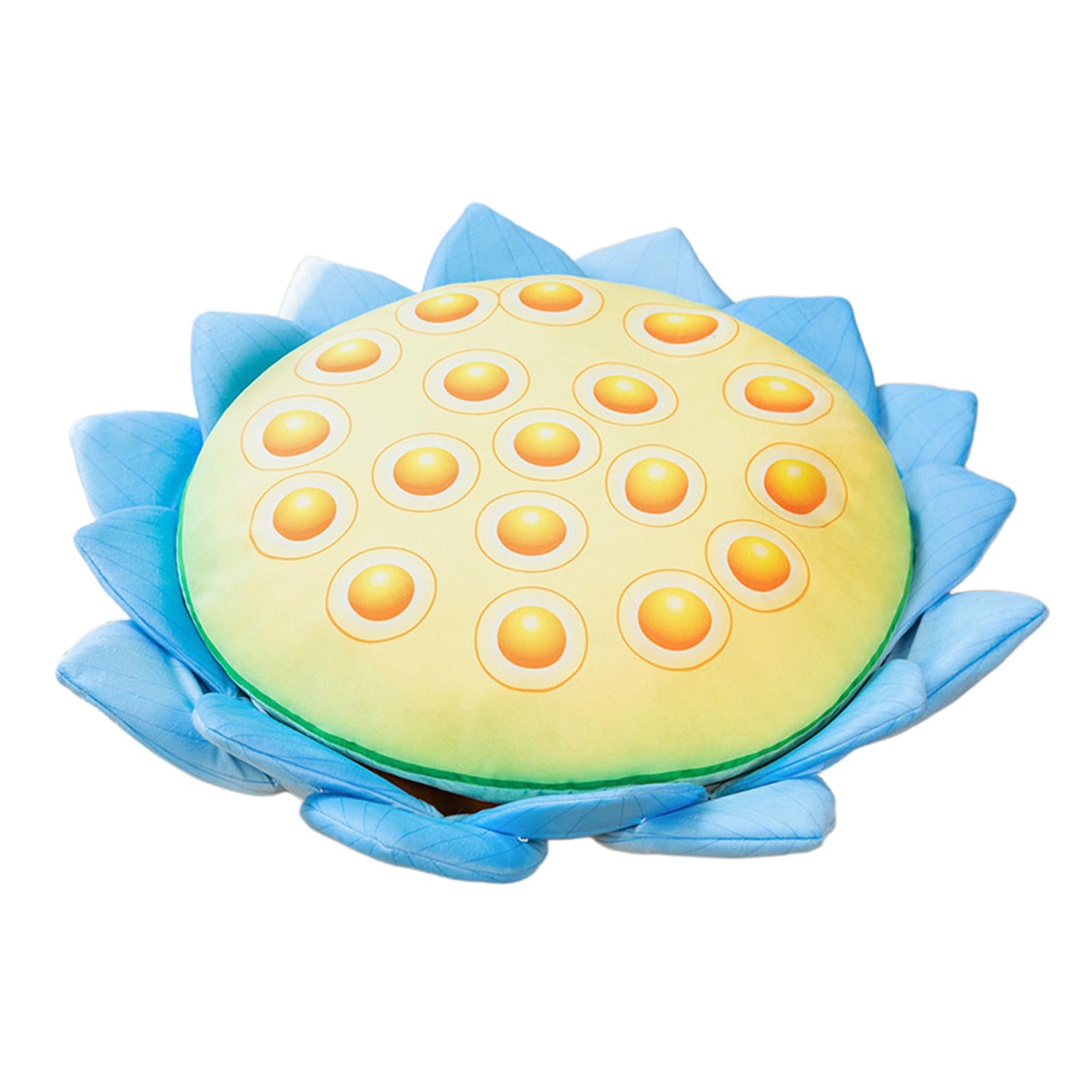 Floor Pillow Patio Flower Shaped Tatami Cushion for Living Room Dorm 60cm Blue Lotus