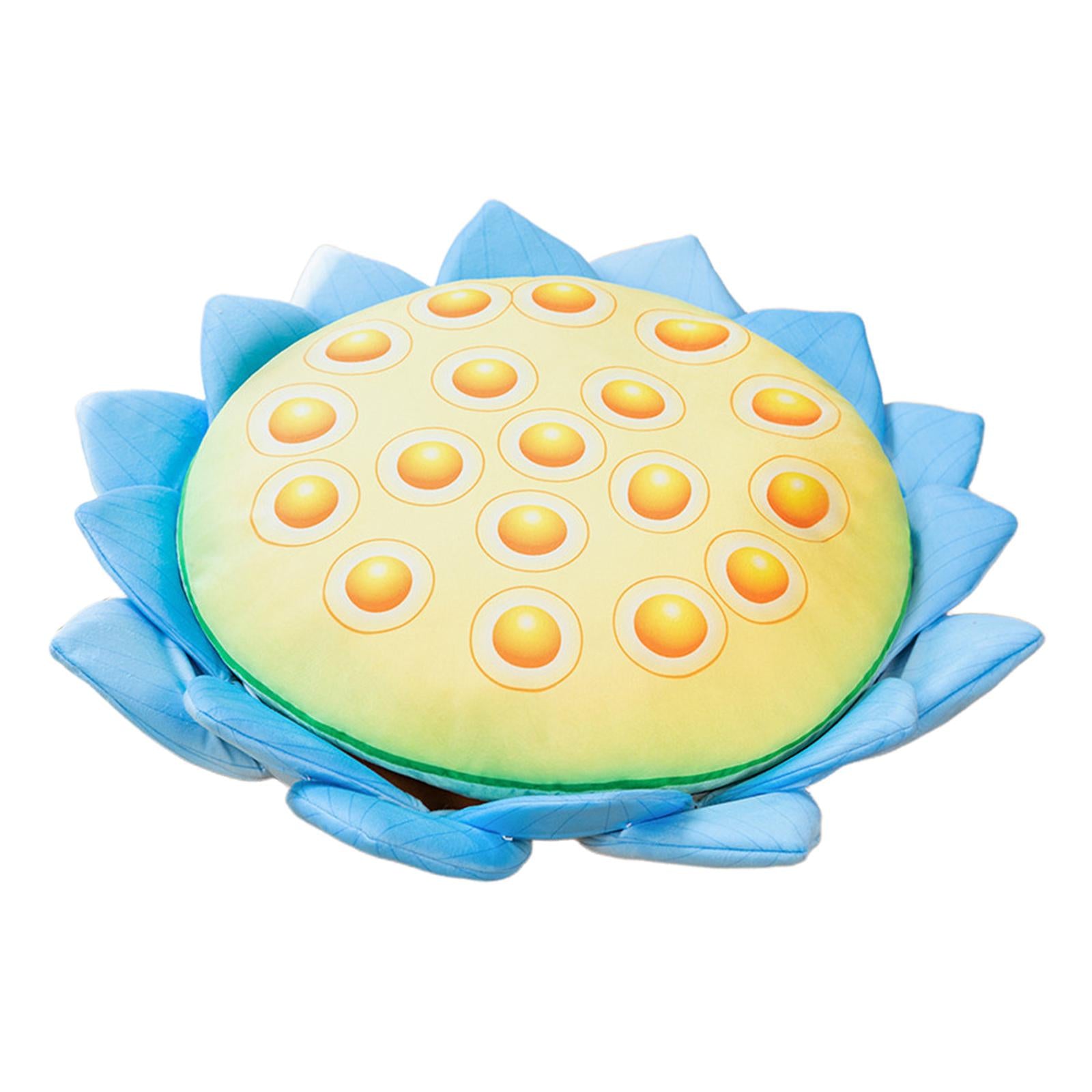 Floor Pillow Patio Flower Shaped Tatami Cushion for Living Room Dorm 60cm Blue Lotus