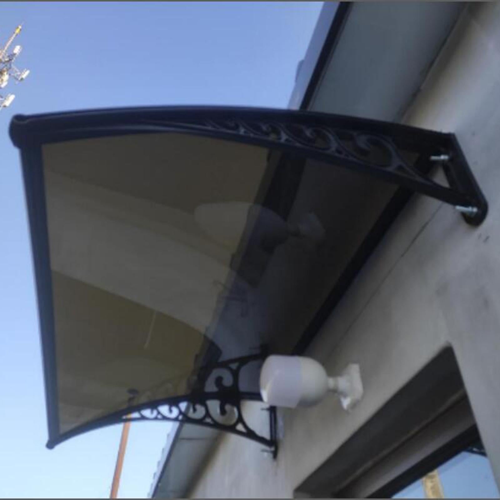 Window Awning Sturdy Patio Awning Canopy Door Canopy for Balcony Roof Window Brown 60cmx80cm