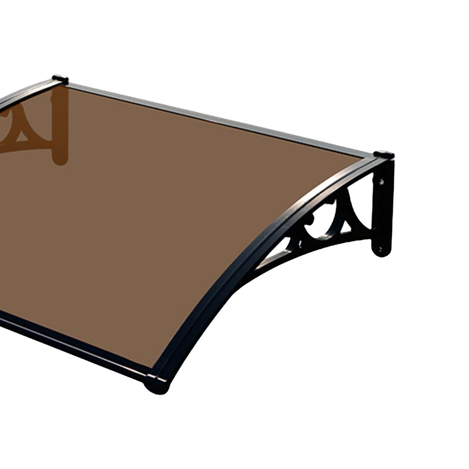 Window Awning Sturdy Patio Awning Canopy Door Canopy for Balcony Roof Window Brown 60cmx80cm