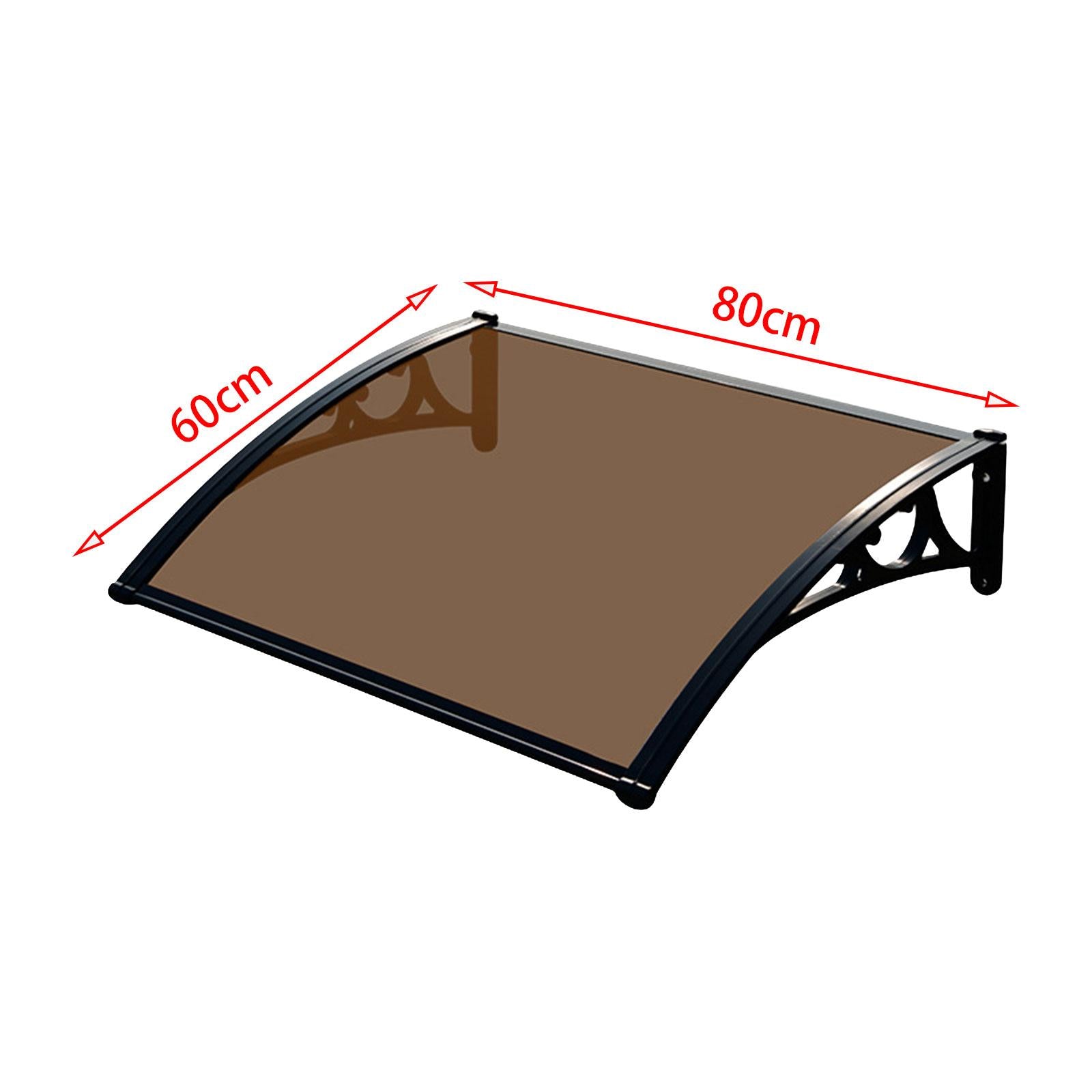 Window Awning Sturdy Patio Awning Canopy Door Canopy for Balcony Roof Window Brown 60cmx80cm